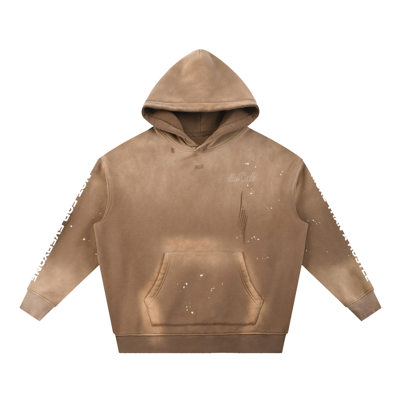 Not for Everyone Vintage Washed Frayed Fleece Hoodie