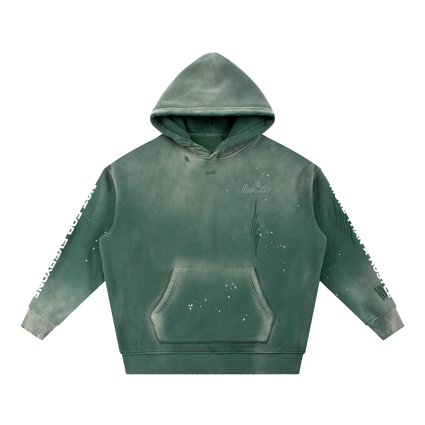 Not for Everyone Vintage Washed Frayed Fleece Hoodie