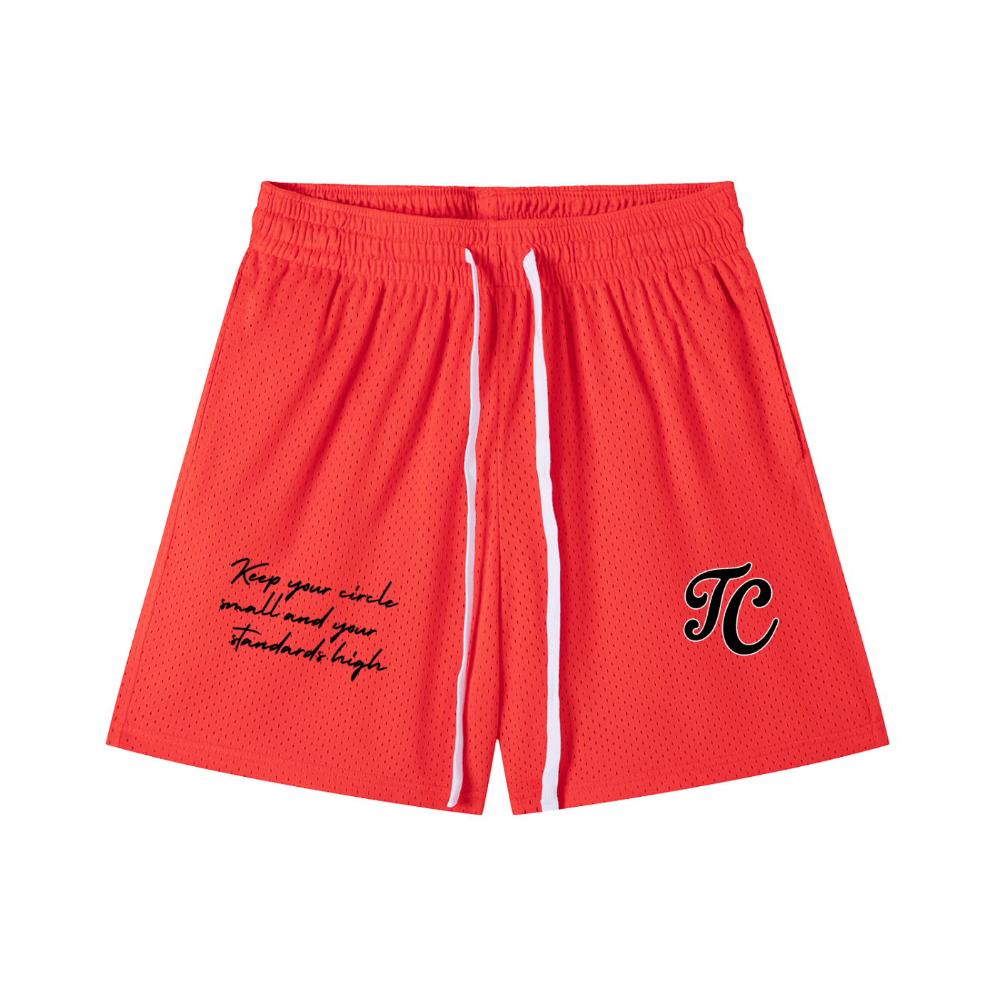 theCut High Standards Mesh Shorts Orange 6" Inseam