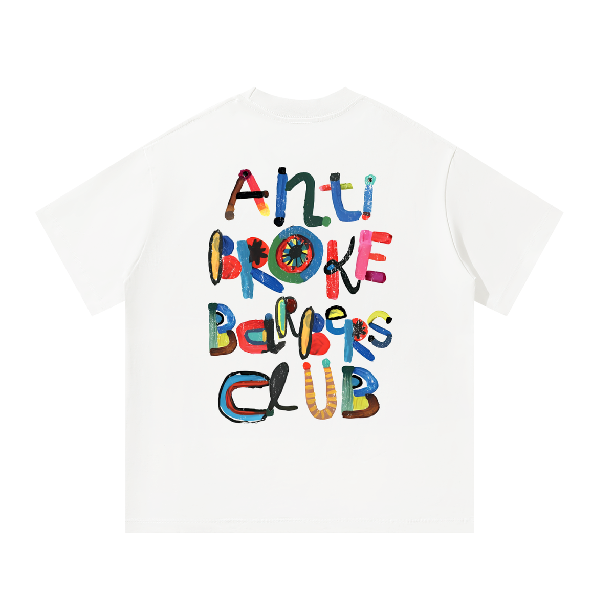 Anti Broke Barbers Club Abstract Paint Logo
