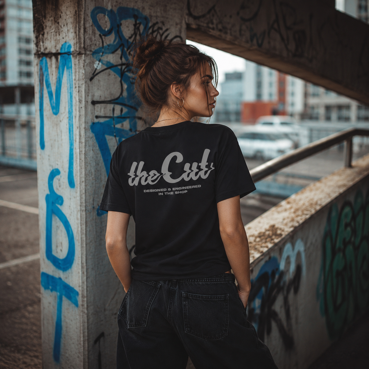 theCut Standard Shoulder T-Shirt Black