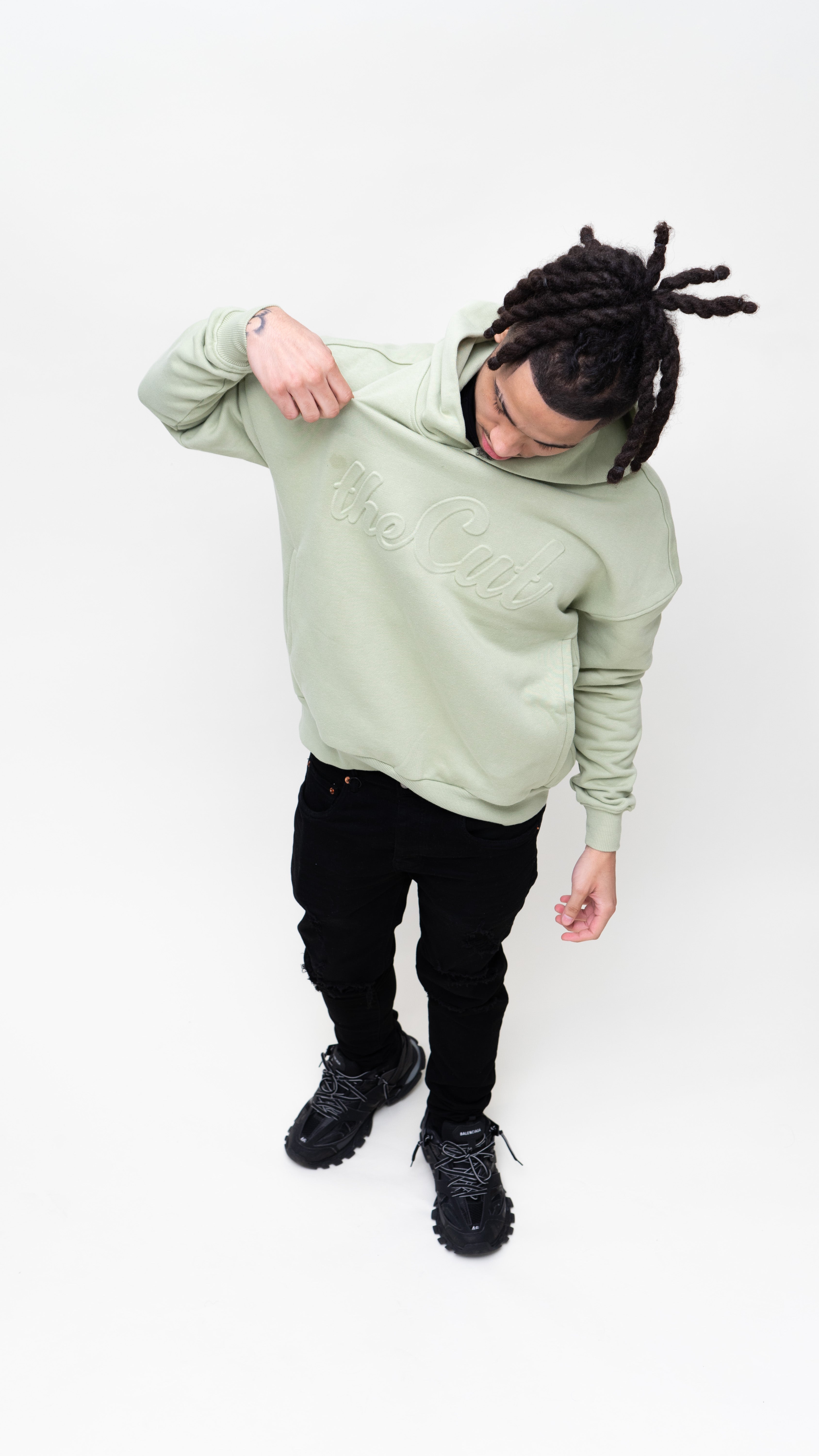 theCut Embossed Hoodie