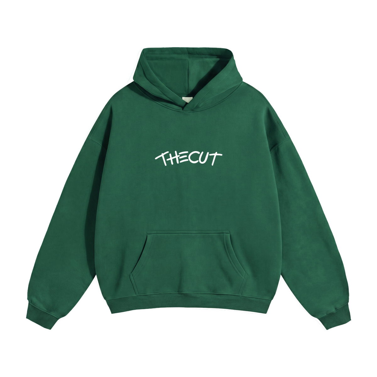 GREEN THECUT FLEECED HOODIE