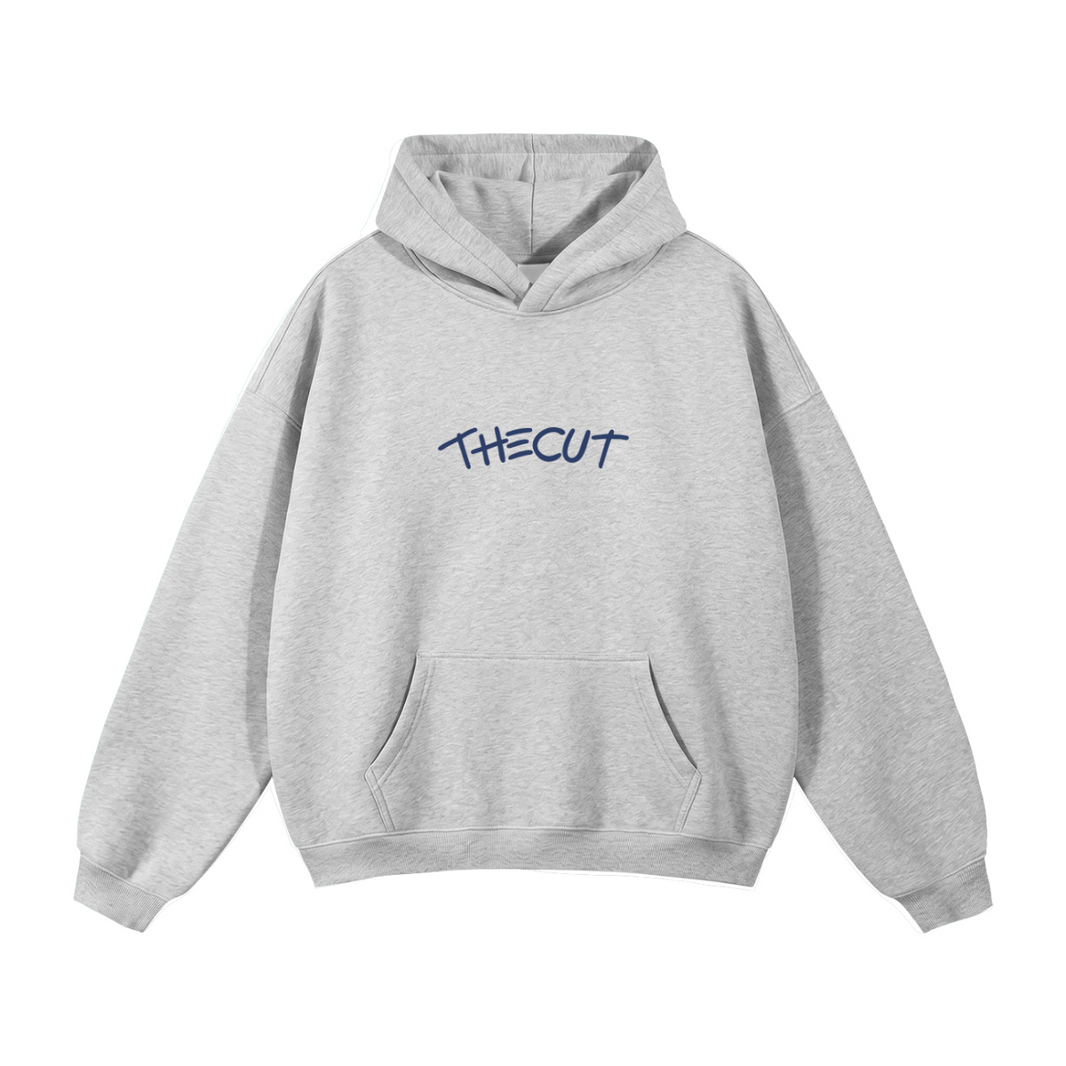 GREY/BLUE THECUT FLEECED HOODIE