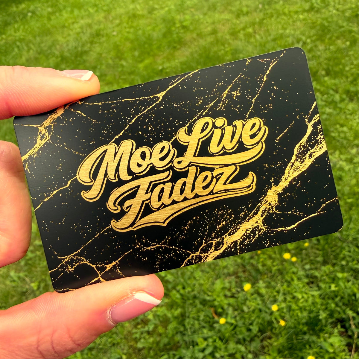 Anodized Premium Brass - Tap Business Card