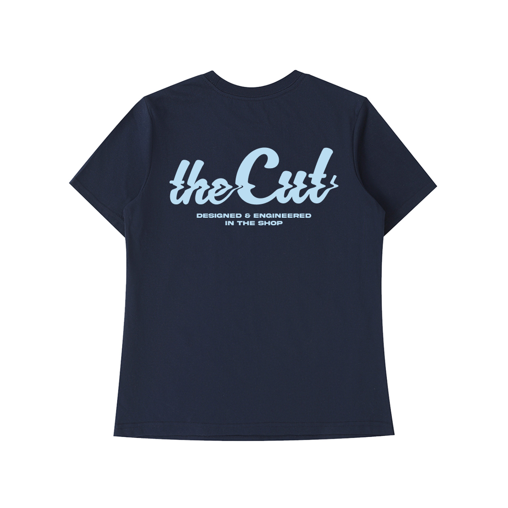 theCut Standard Shoulder T-Shirt Navy Blue