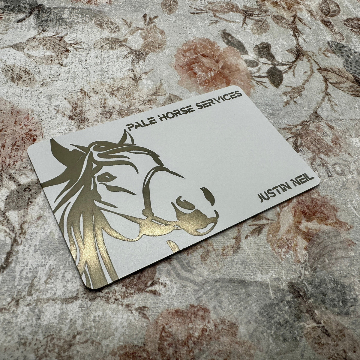 White Anodized Steel - Tap Business Card