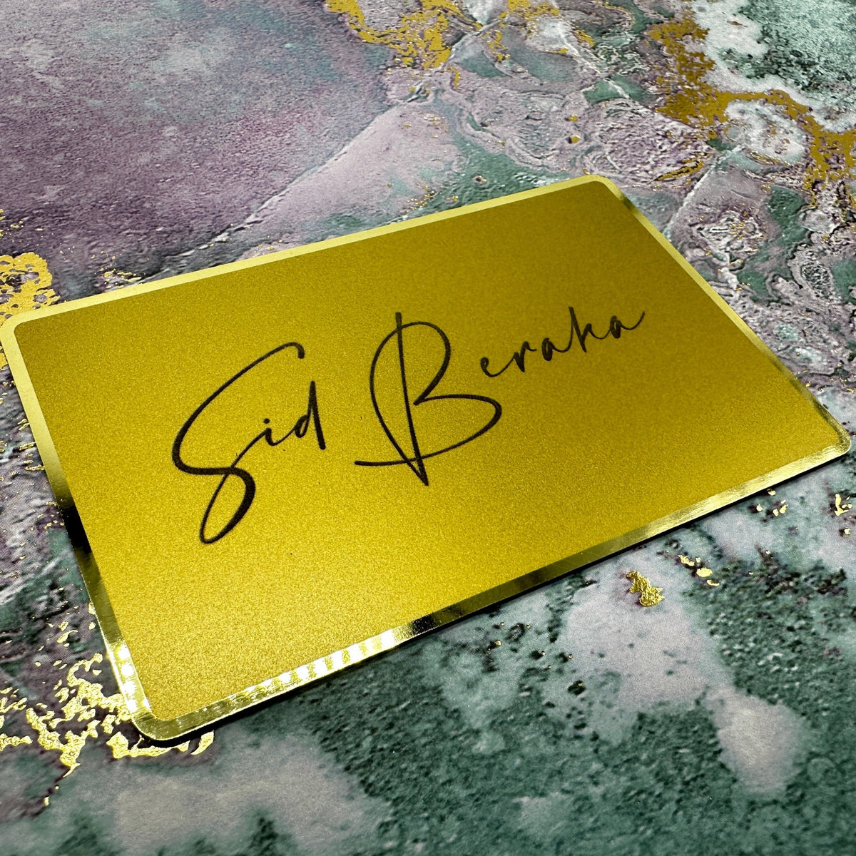 Gold-Plated Stainless Steel - Tap Business Card