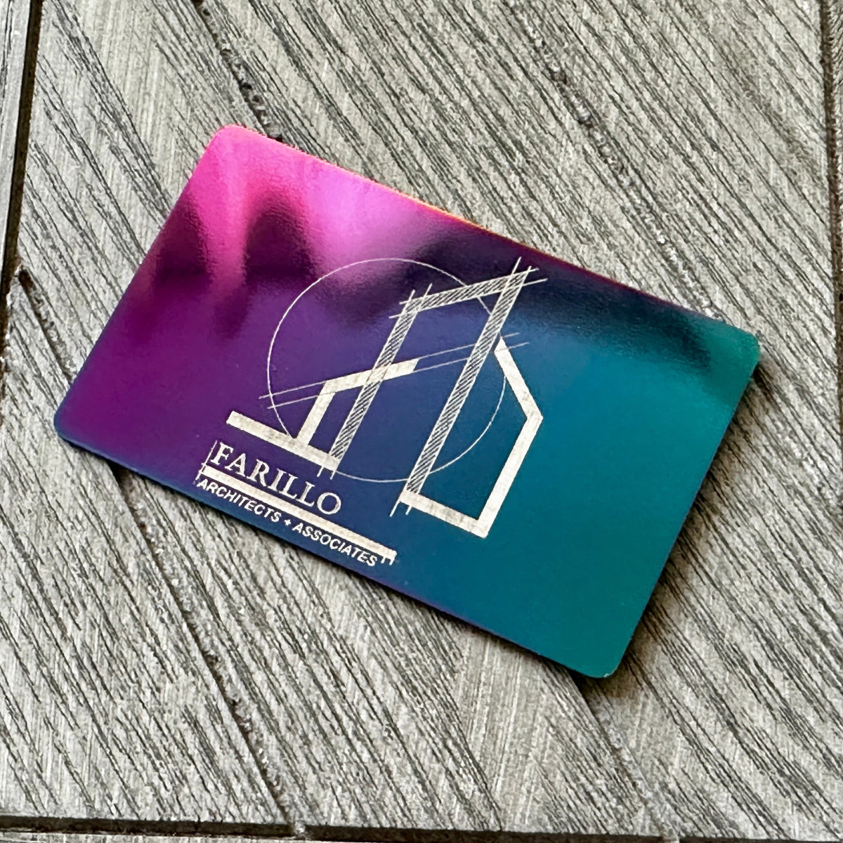 Iridescent Chrome - Tap Business Card