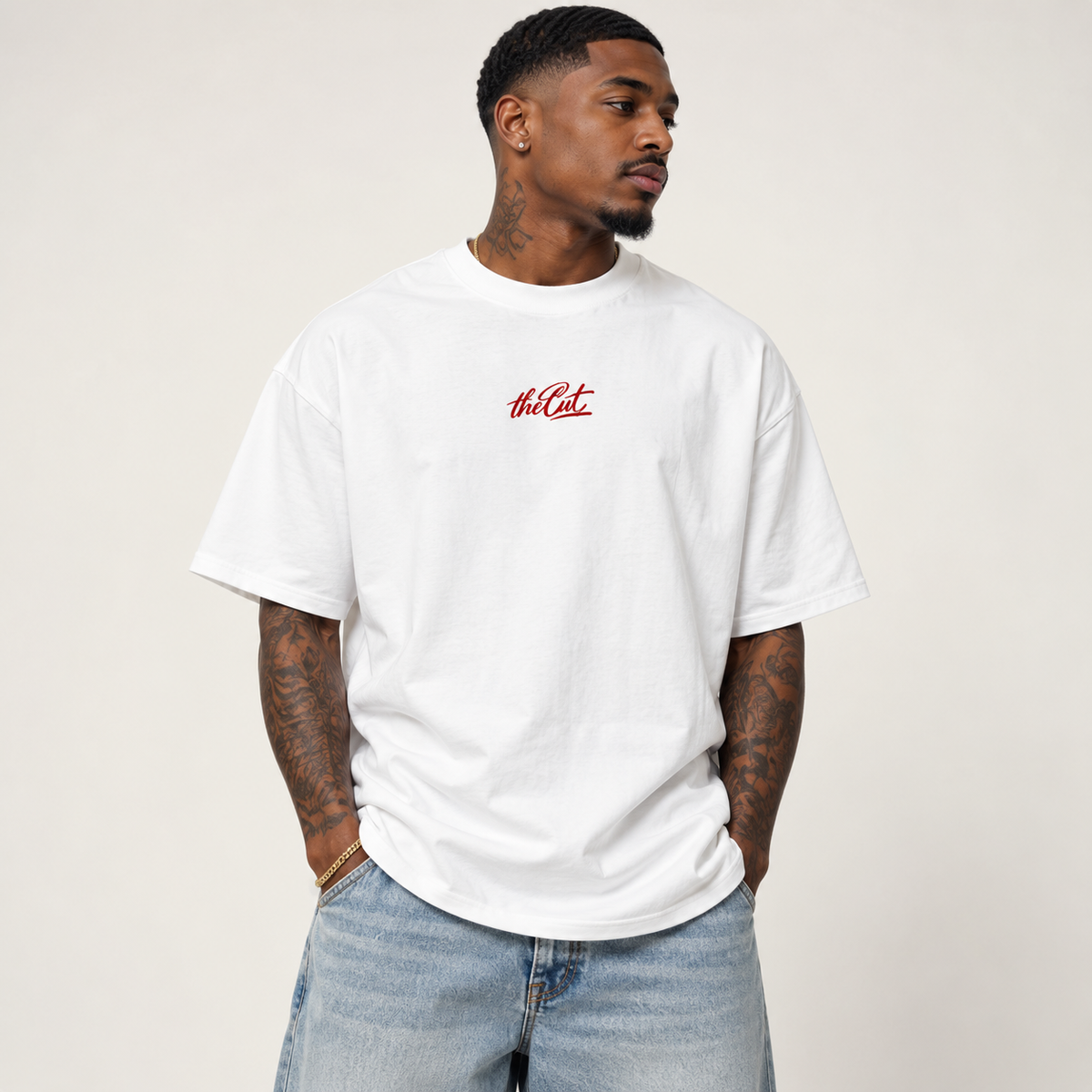 Club du Cut Tee - White/Red
