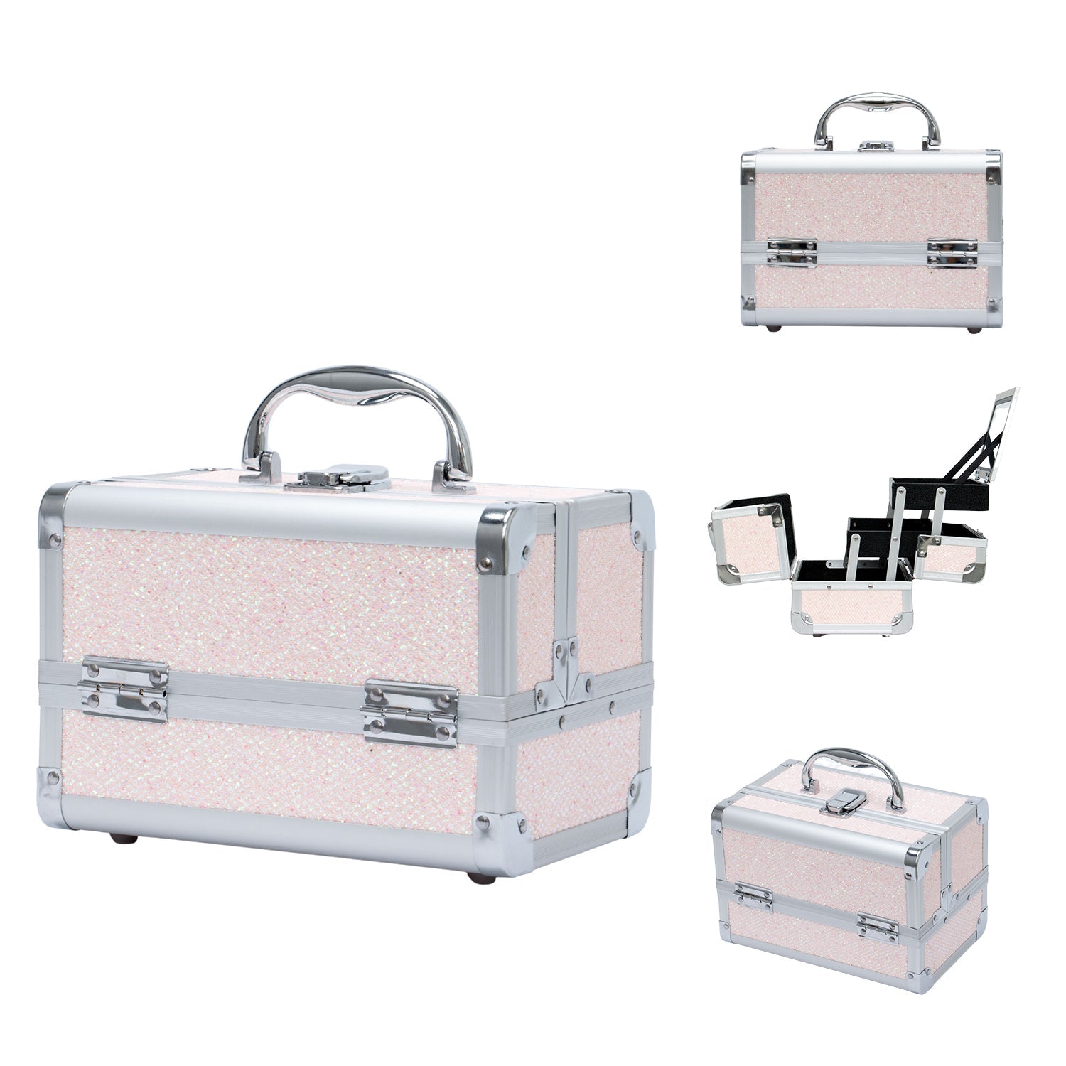 Professional Makeup Case | 3-Tier Organizer with Mirror