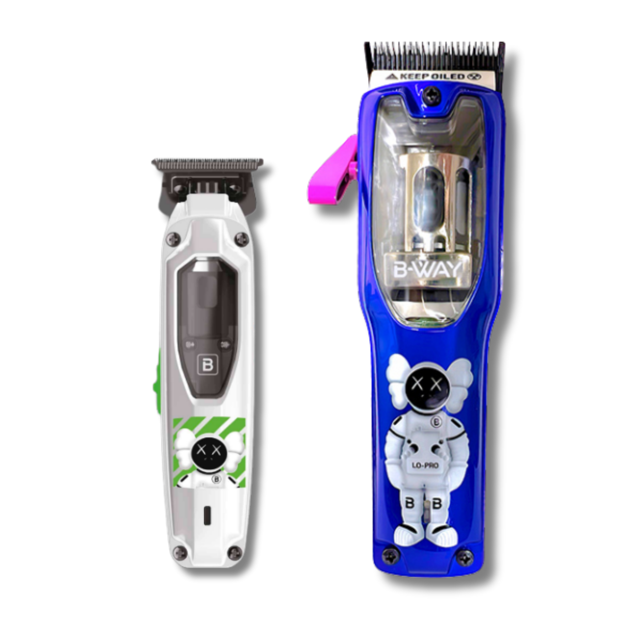 B-Way Lo-Pro X Brushless Clipper & T-Pro Brushless Trimmer – Professional 2-in-1 Barber Set