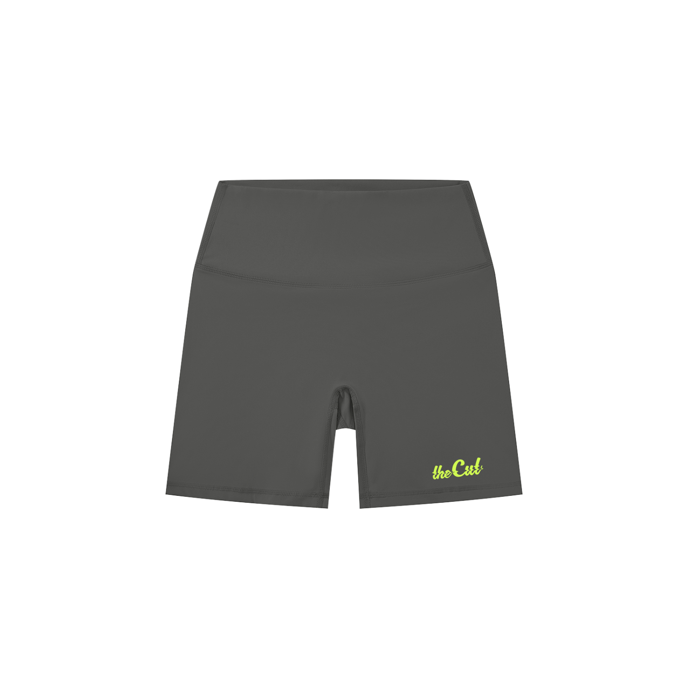 Women's High - Waisted Biker Shorts Glitchwave Charcoal