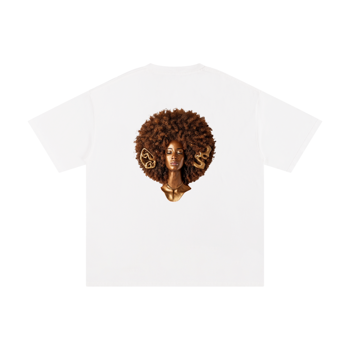 Bronze Afro Goddess Tee
