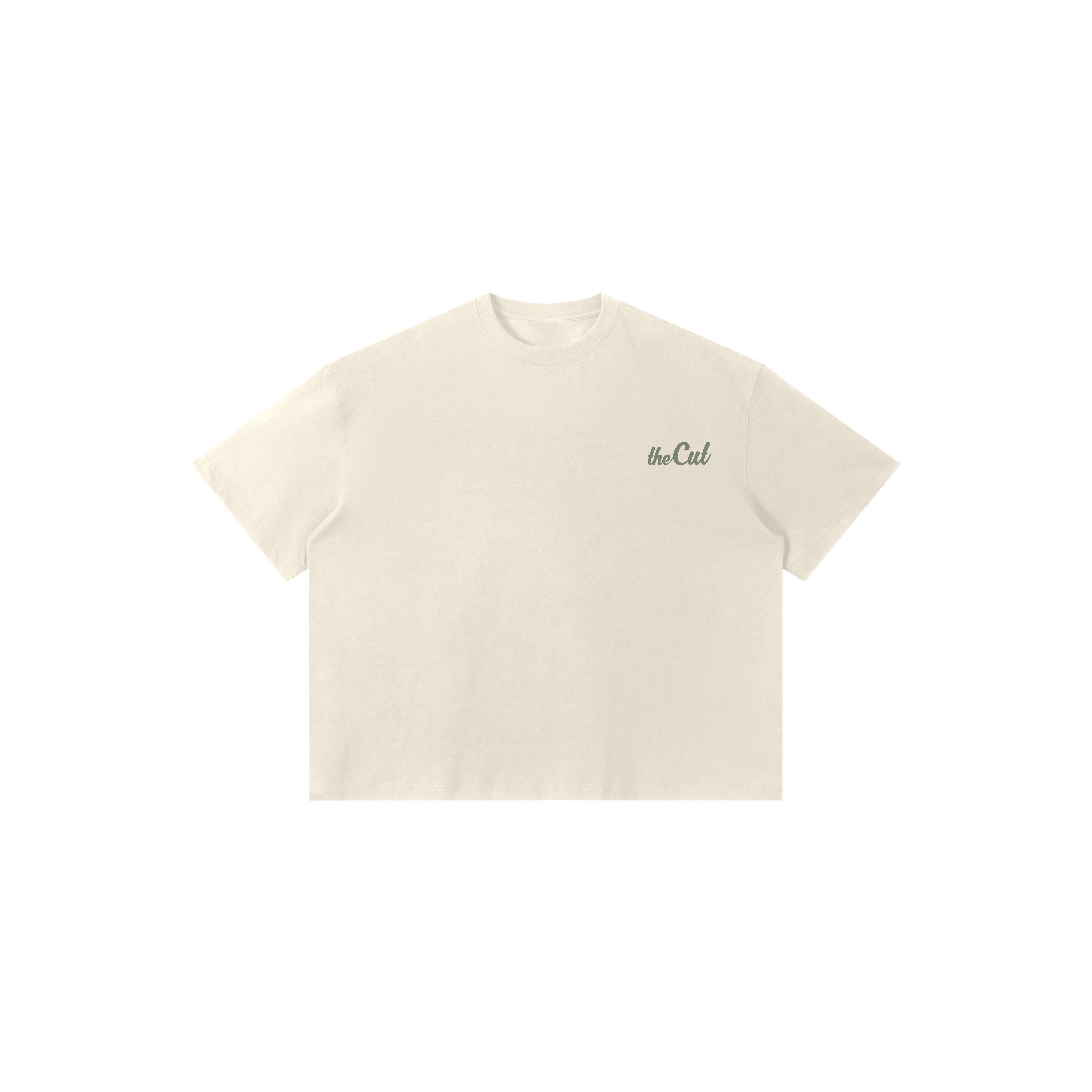 theCut Mild Apricot Washed Boxy Cropped Graphic T-Shirt