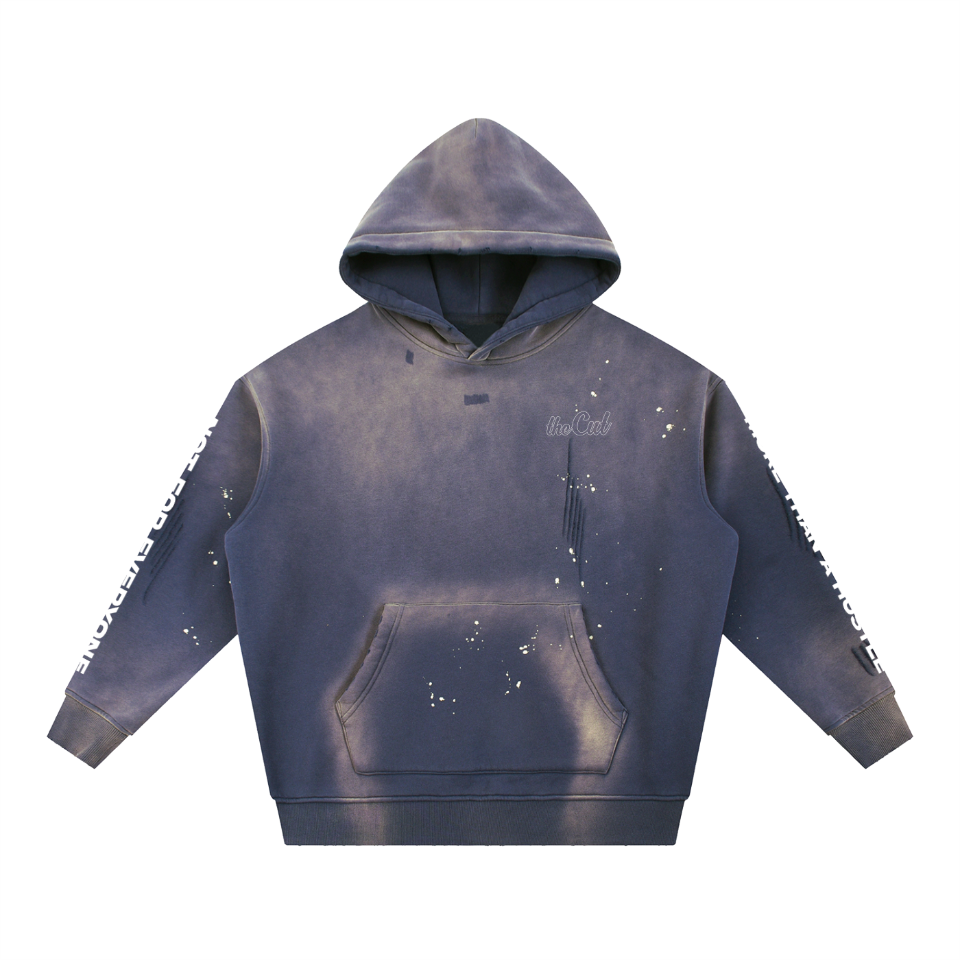 Not for Everyone Vintage Washed Frayed Fleece Hoodie