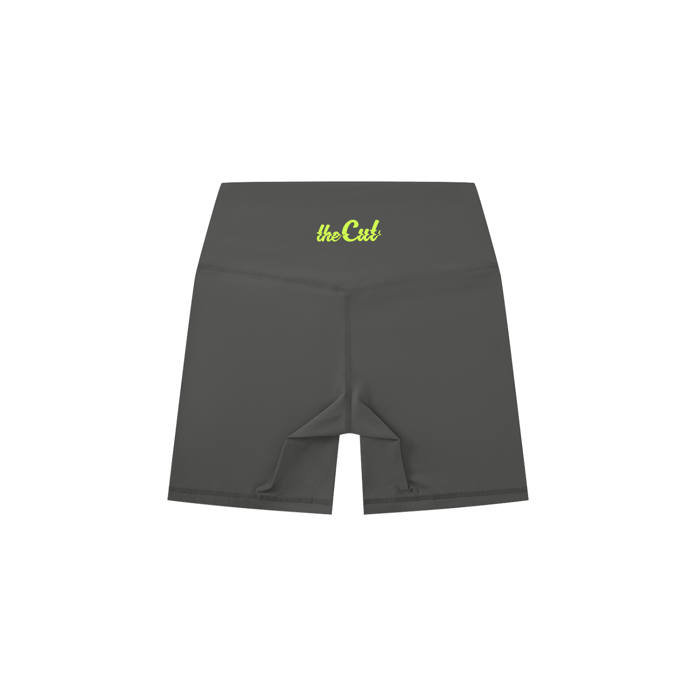 Women's High - Waisted Biker Shorts Glitchwave Charcoal