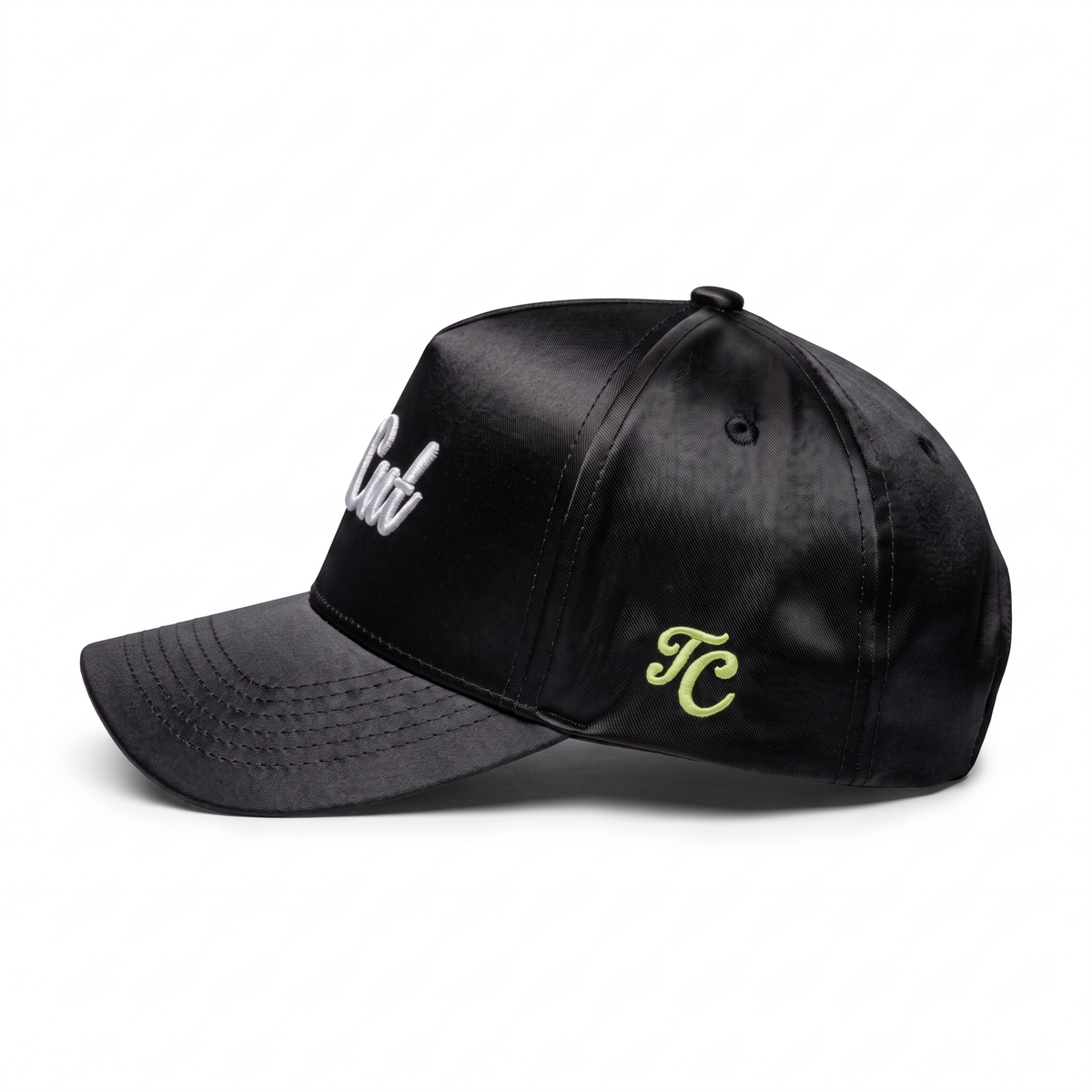 theCut Snapback Hat - Satin Black