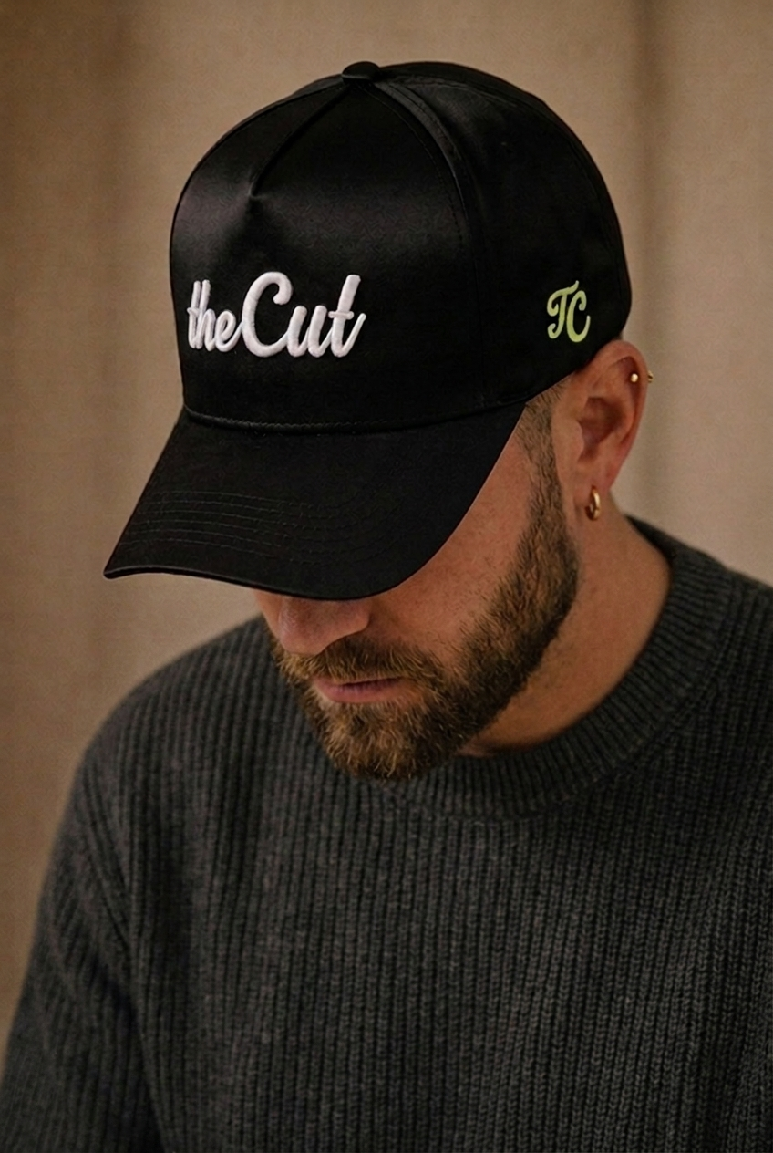 theCut Snapback Hat - Satin Black