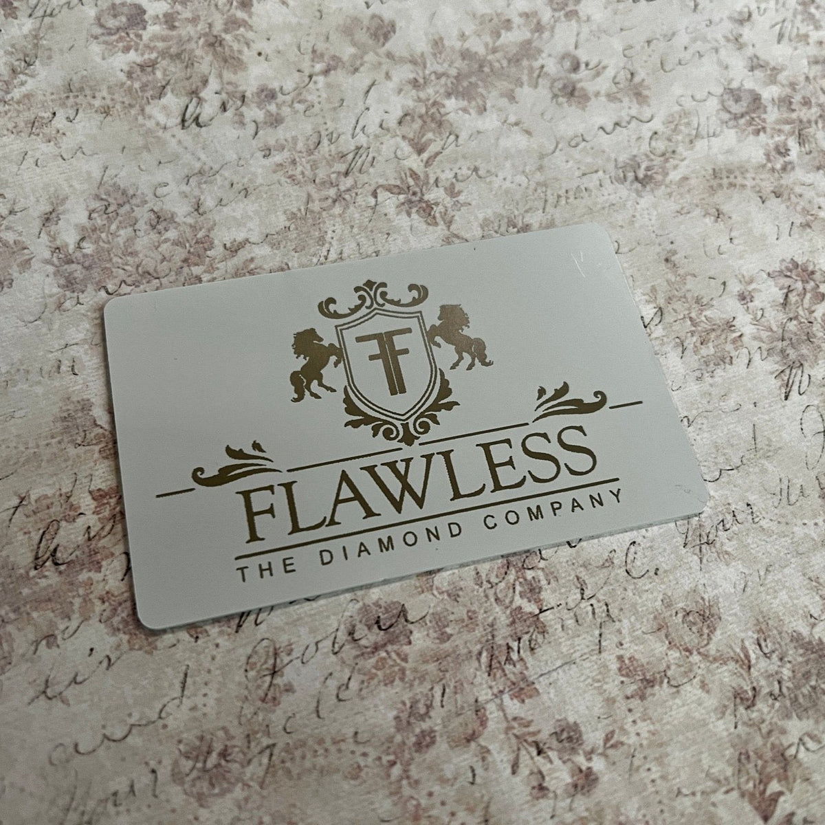 White Anodized Steel - Tap Business Card