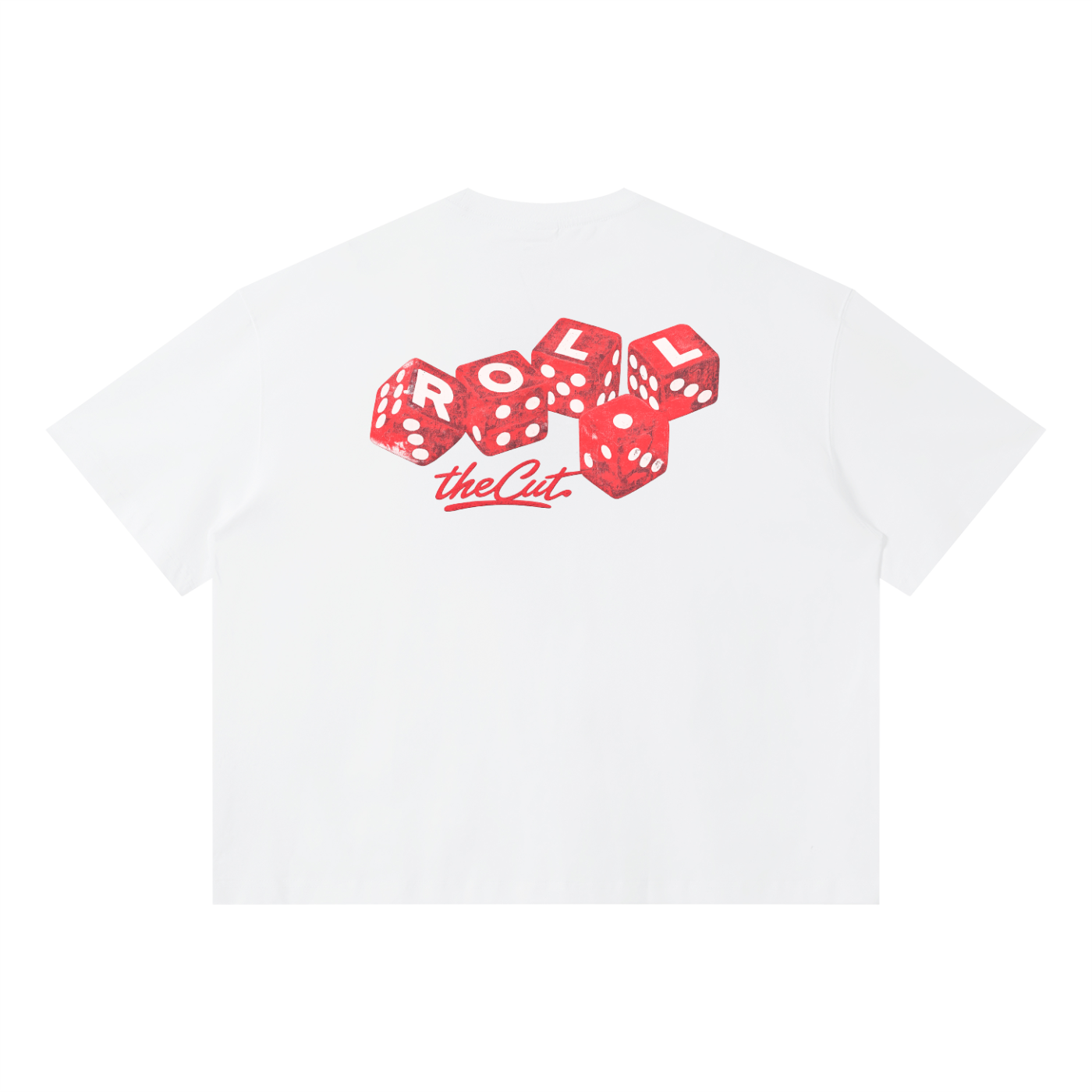 theCut White Dice Roll T-Shirt