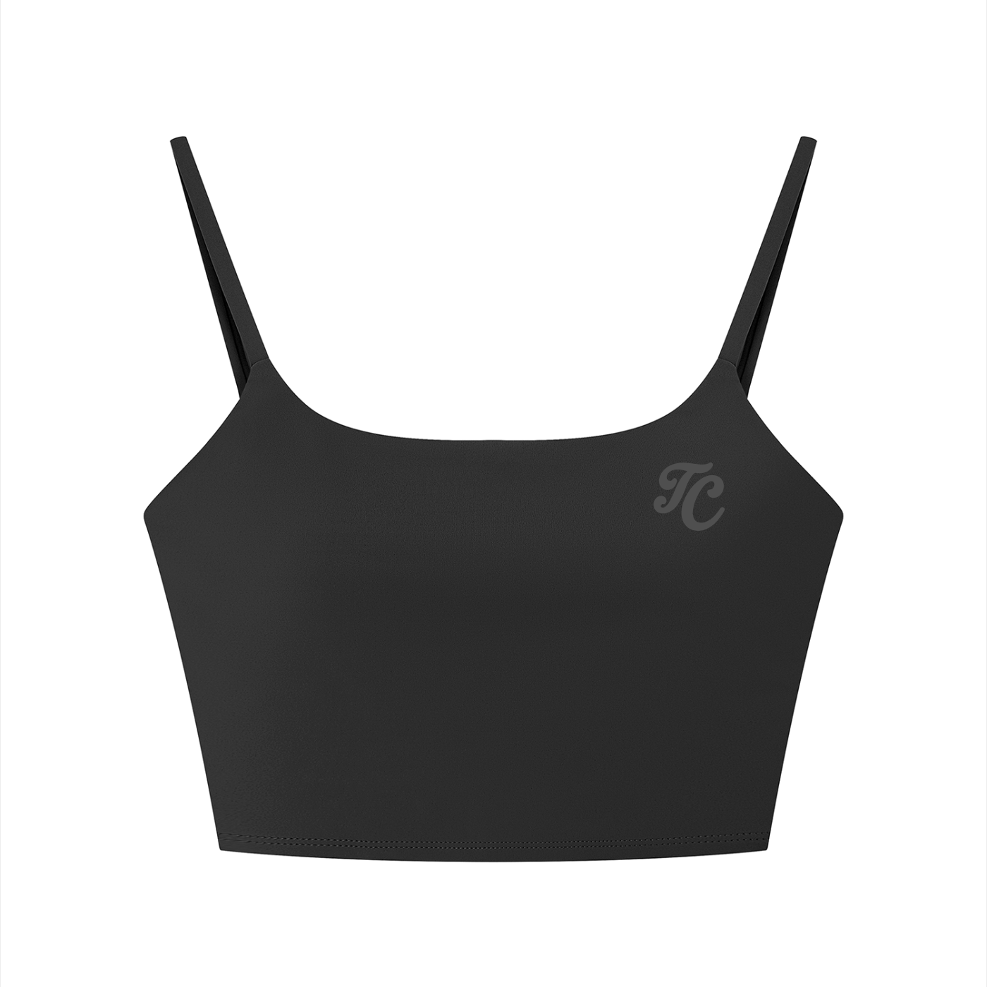 Women's Solid Color Sports Bra Black