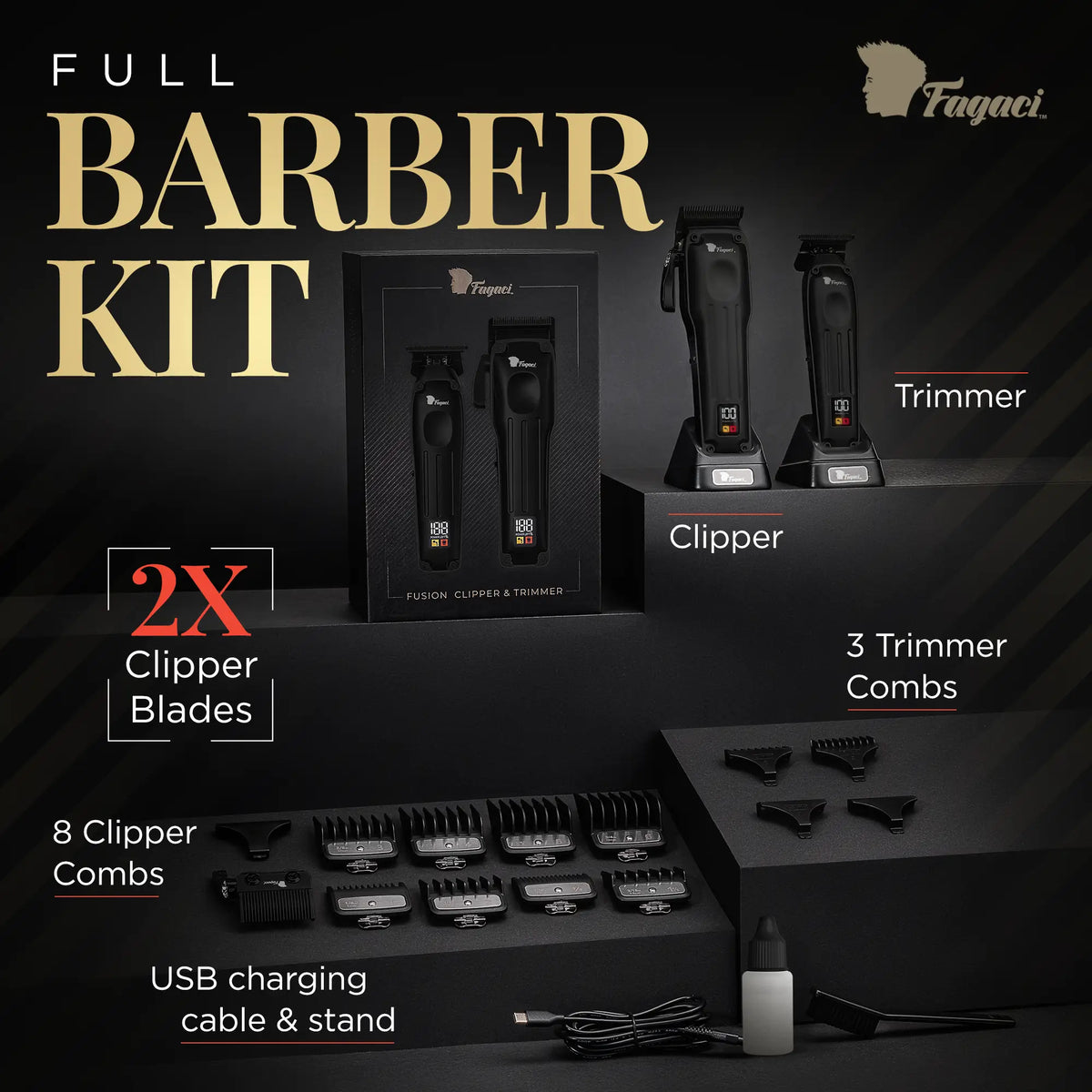 Fagaci Fusion Clipper & Trimmer Set
