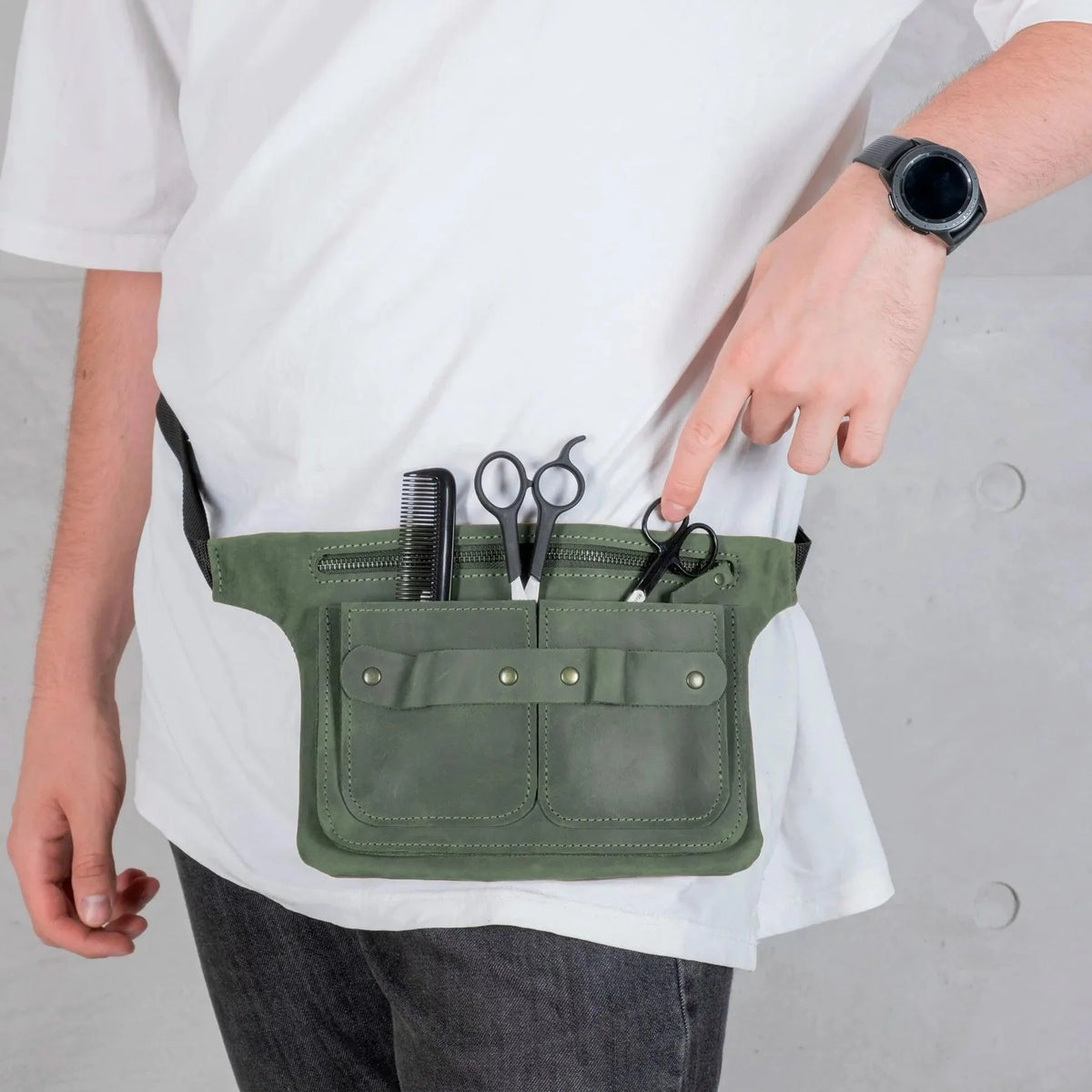 Pikore Leather Barber Waist Bag