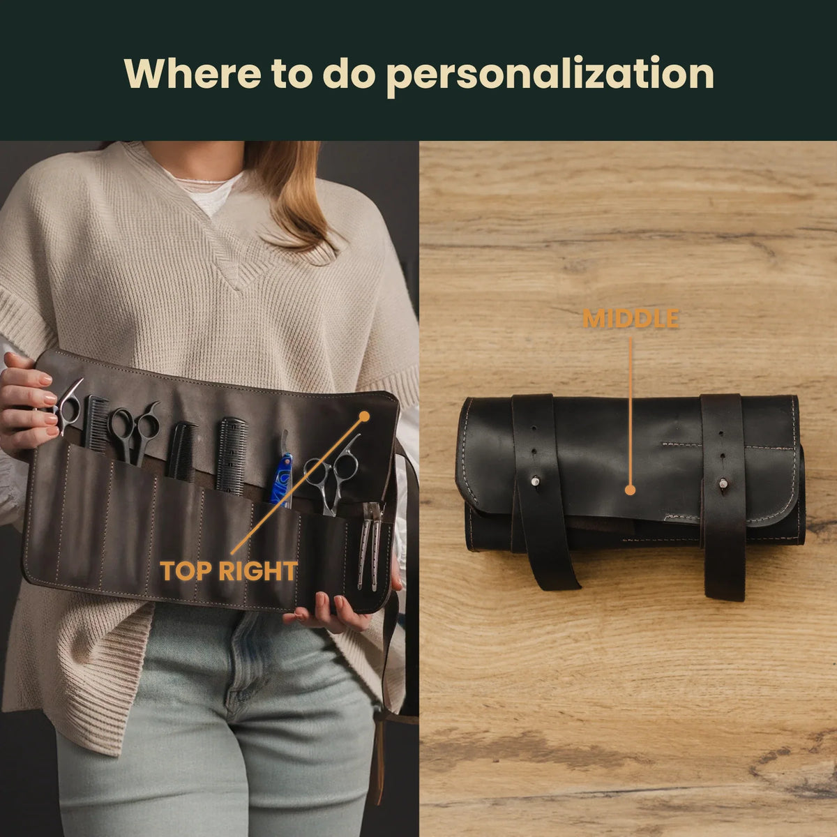 Pikore Leather Barber Tool Roll