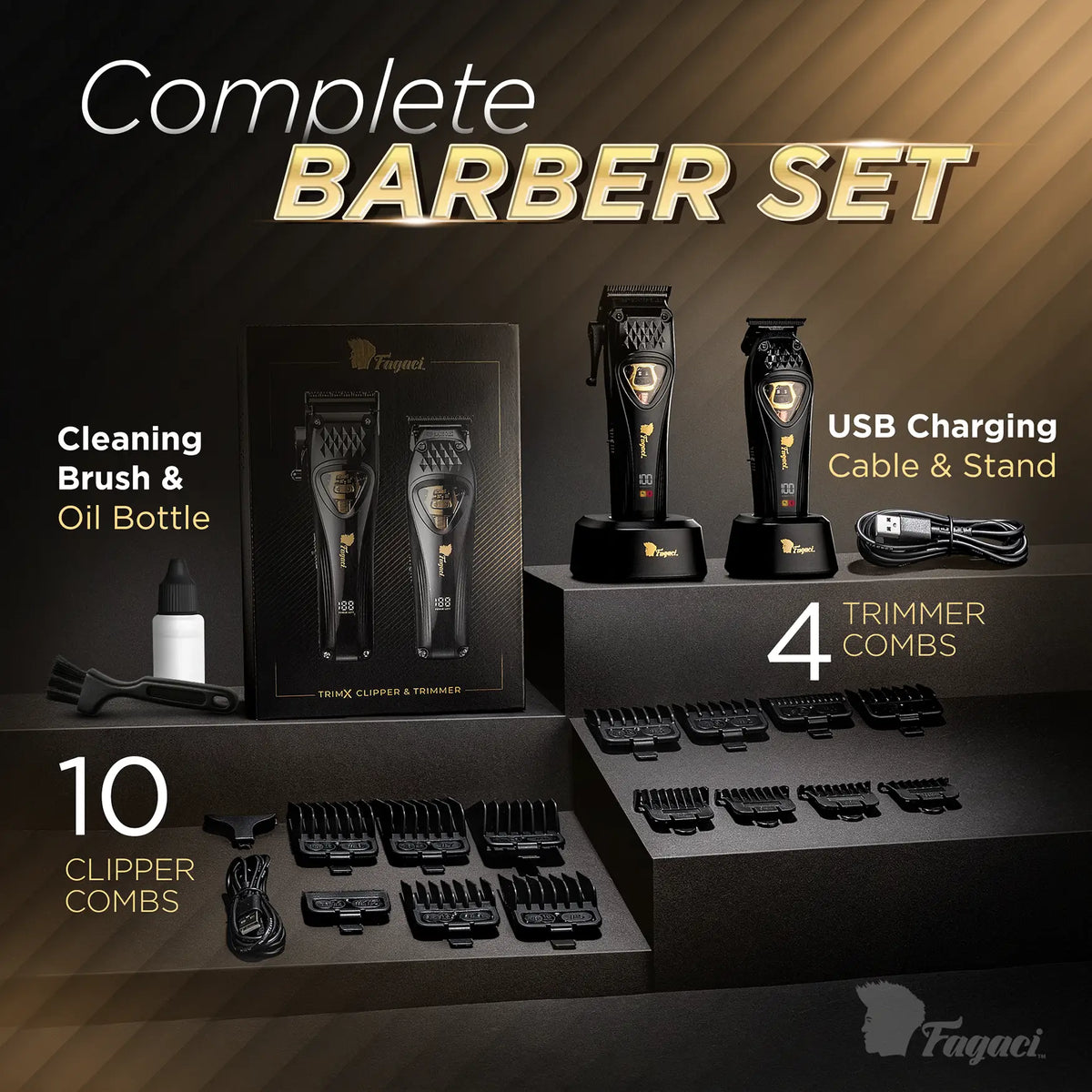 Fagaci TrimX Clipper & Trimmer Set