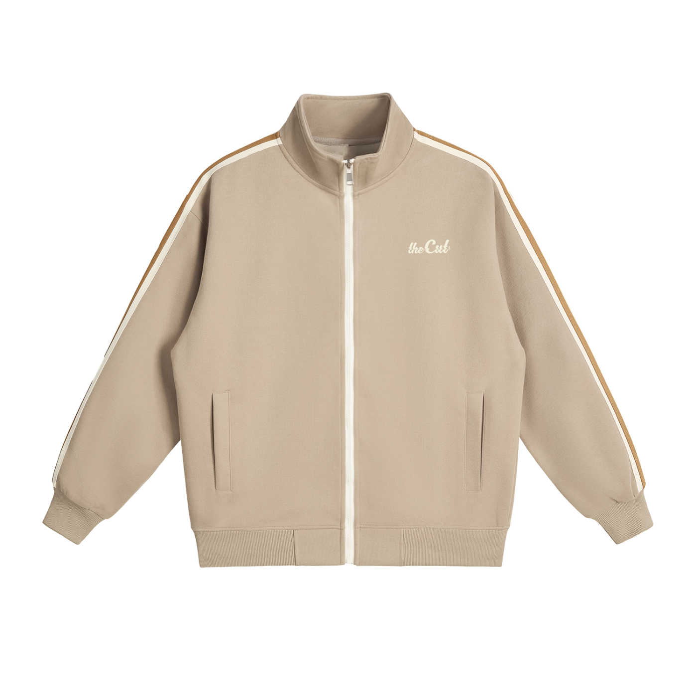 theCut Contrast Stripe Track Jacket Glitchwave
