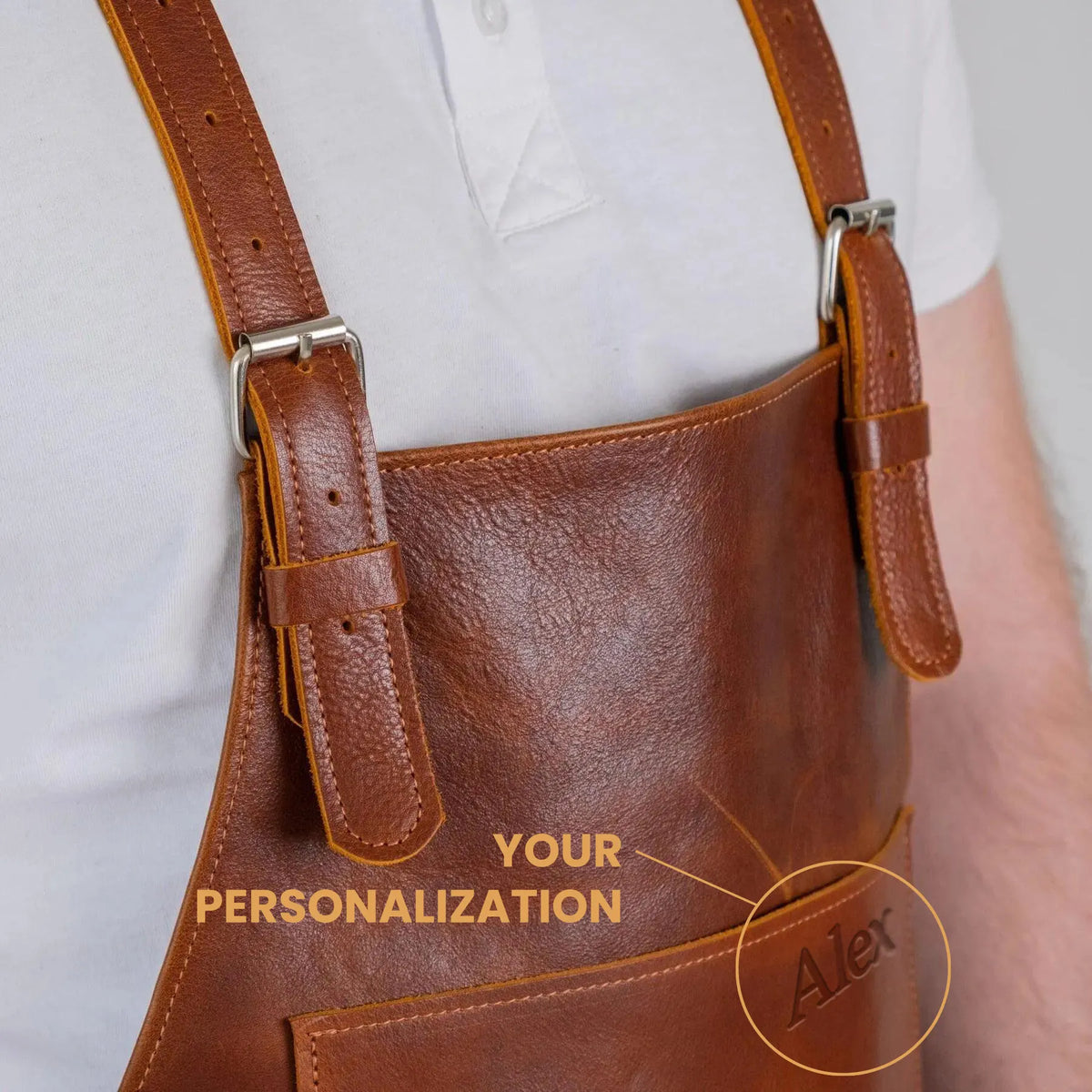 Pikore Premium Full-Grain Leather Barber Apron