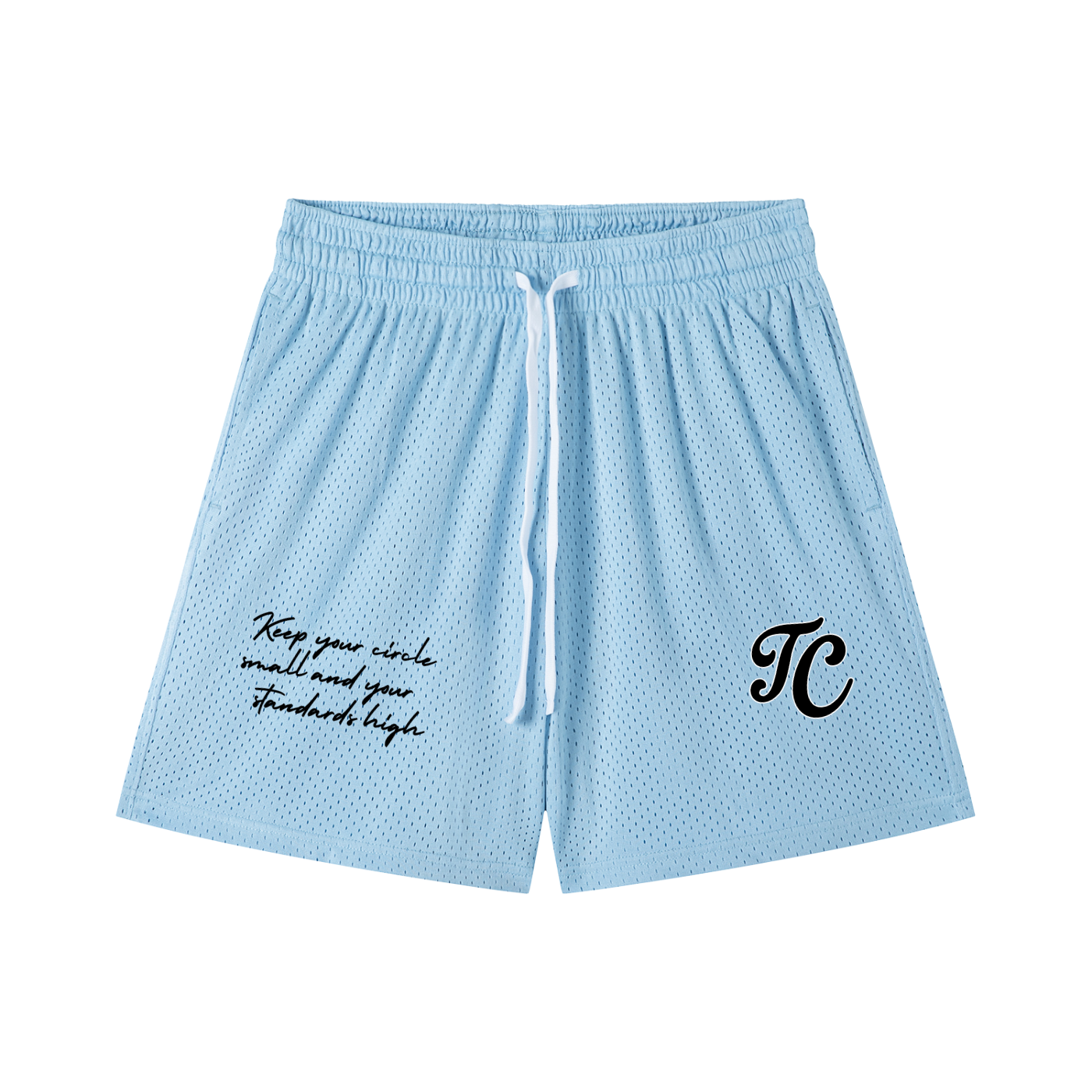 theCut High Standards Mesh Shorts Sky Blue 6" Inseam