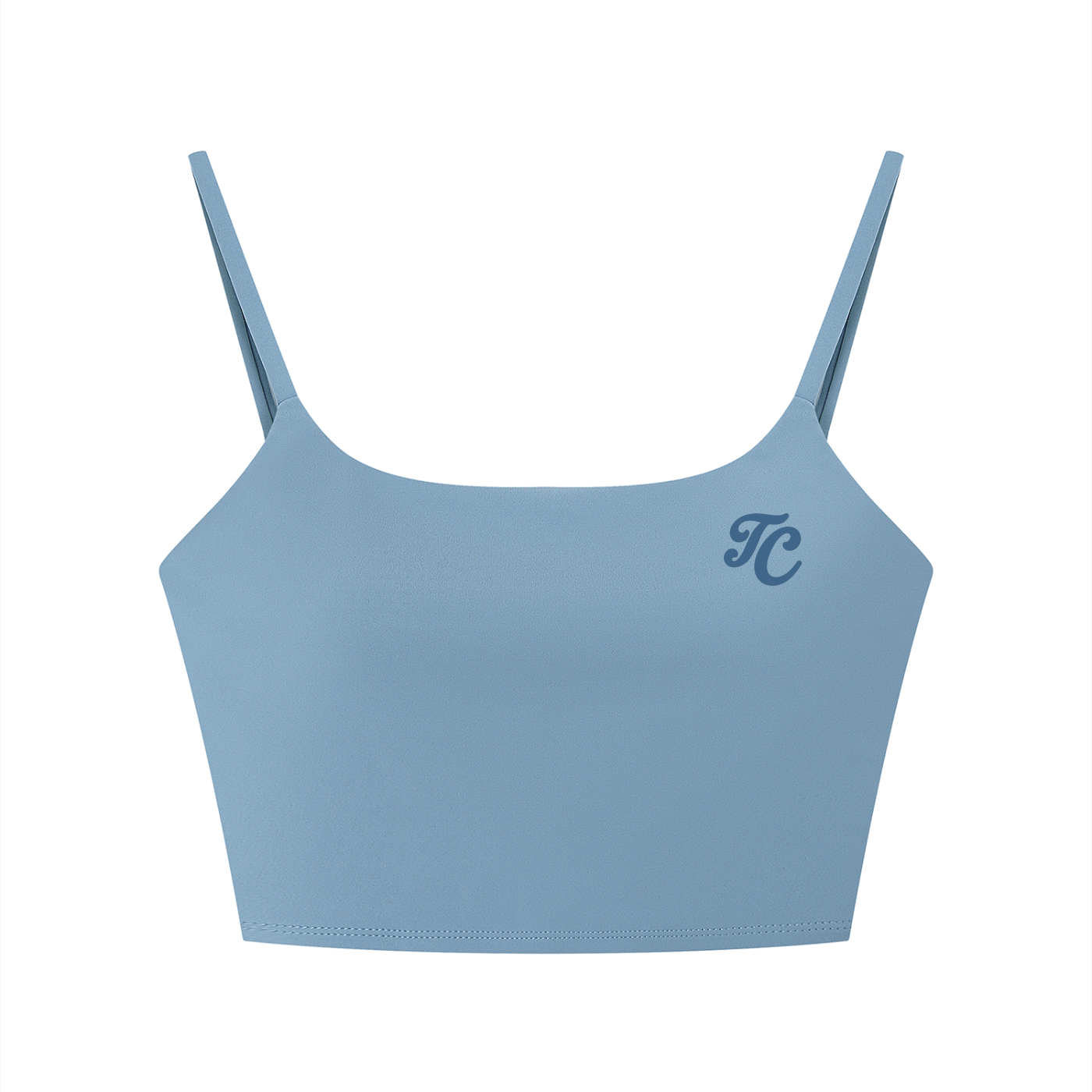 Women's Solid Color Sports Bra Blue