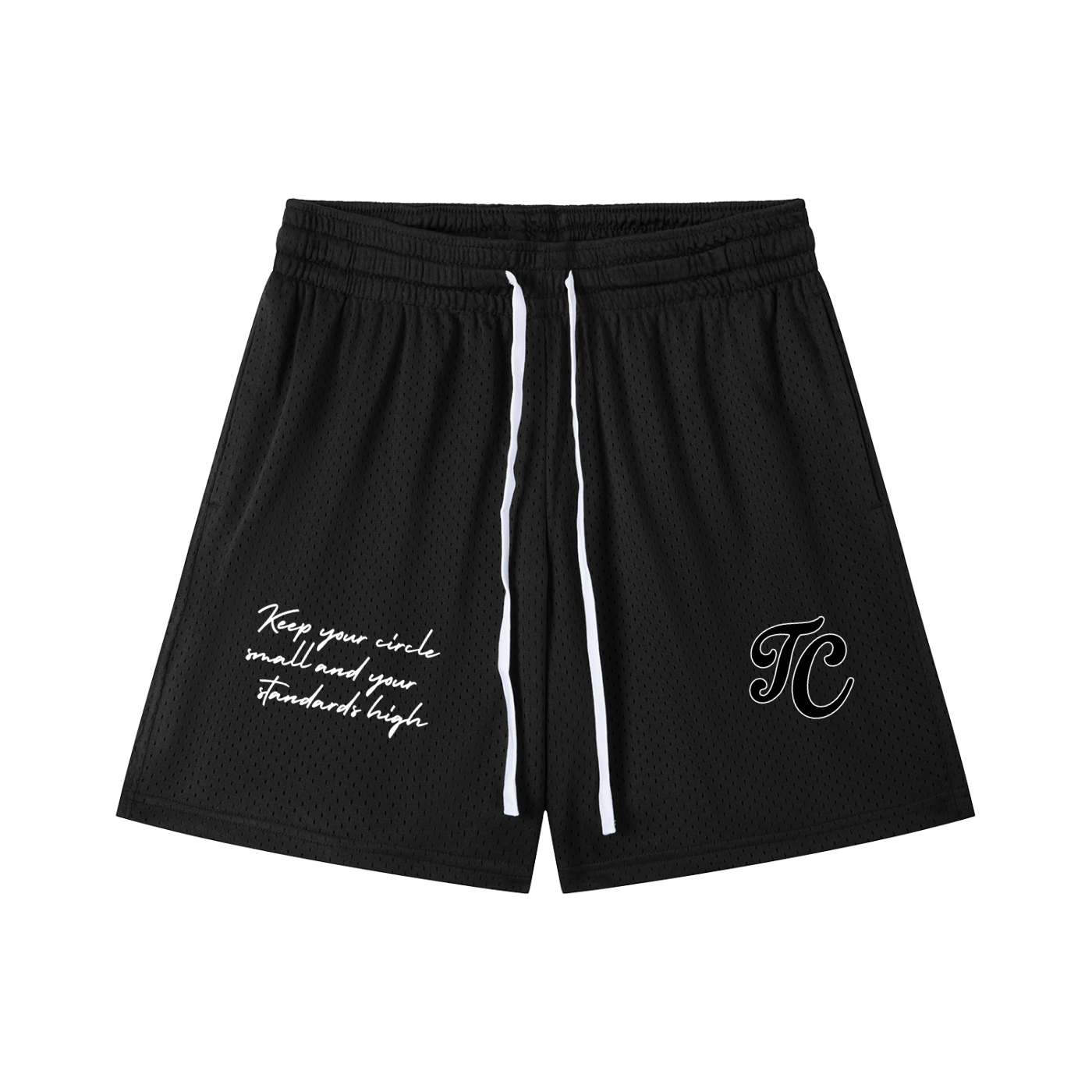 theCut High Standards Mesh Shorts Black 6" Inseam
