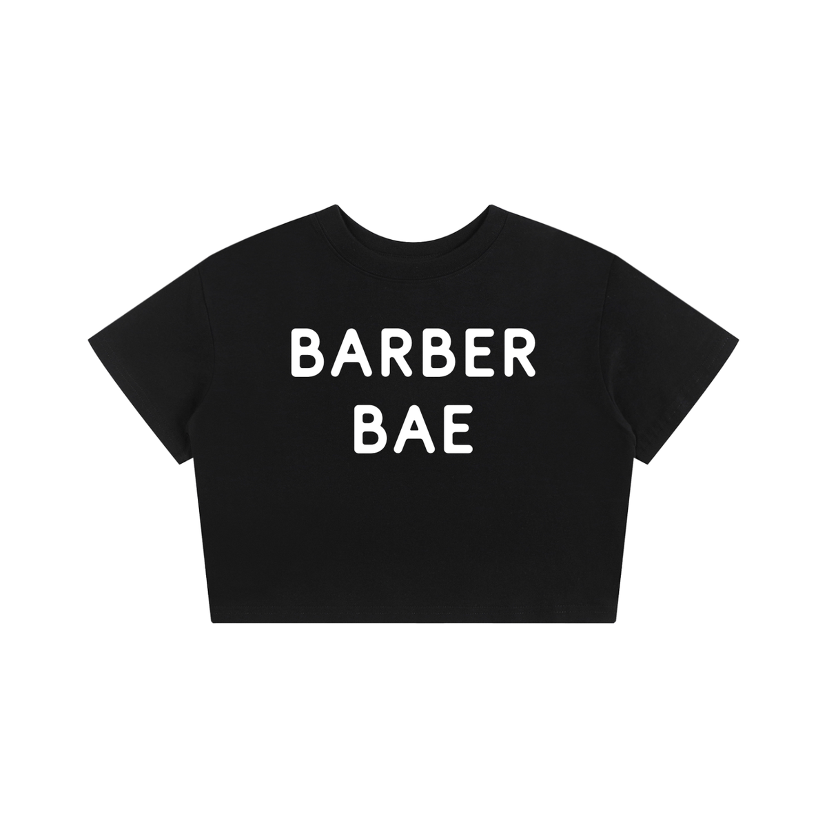 ABBC - Barber Bae Cropped Tee - Black/White