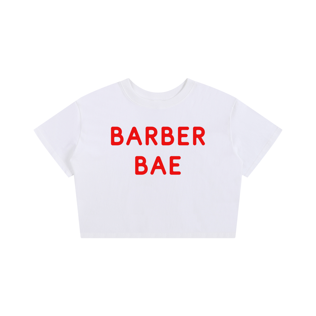 ABBC - Barber Bae Cropped Tee - White