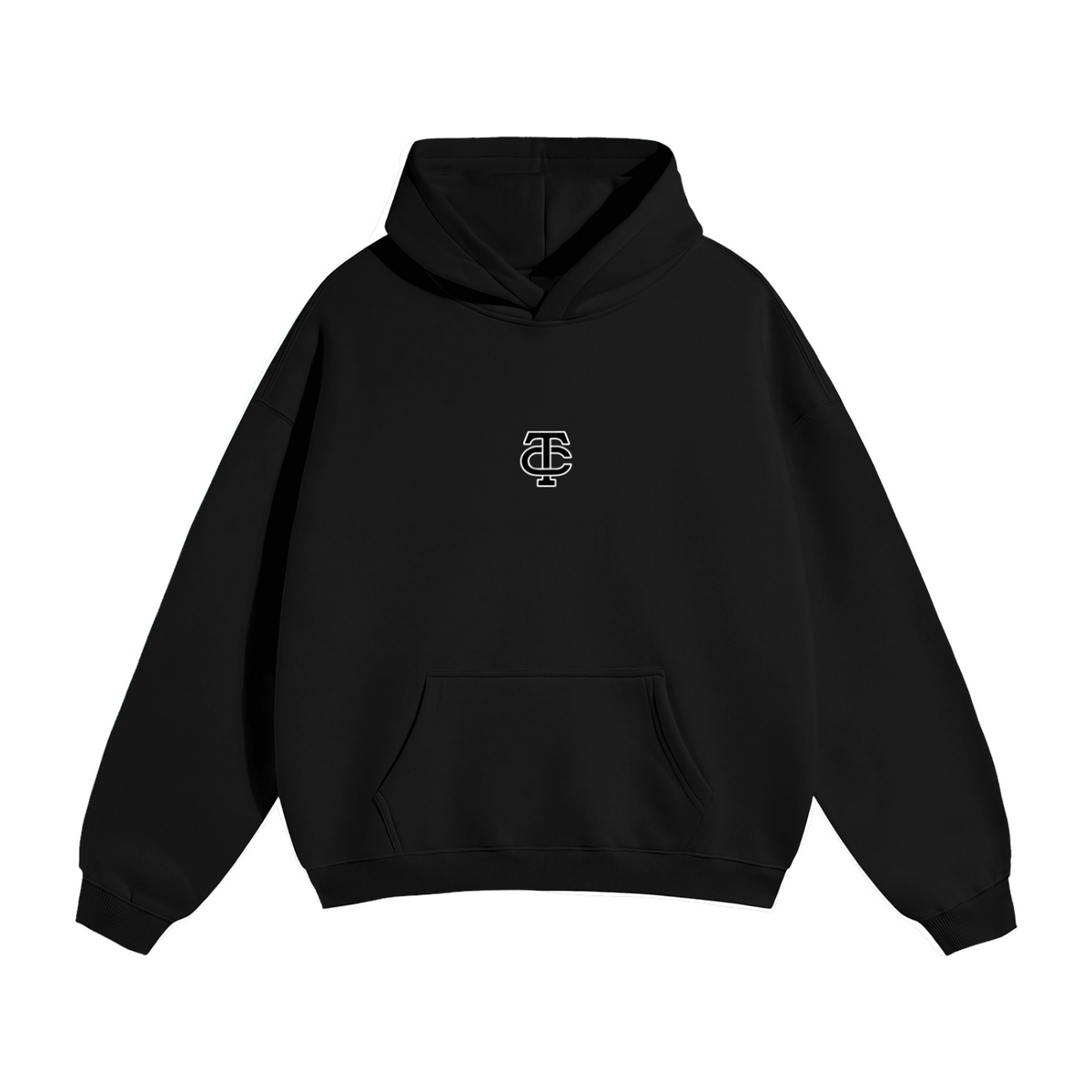 Black TC Fleeced Hoodie
