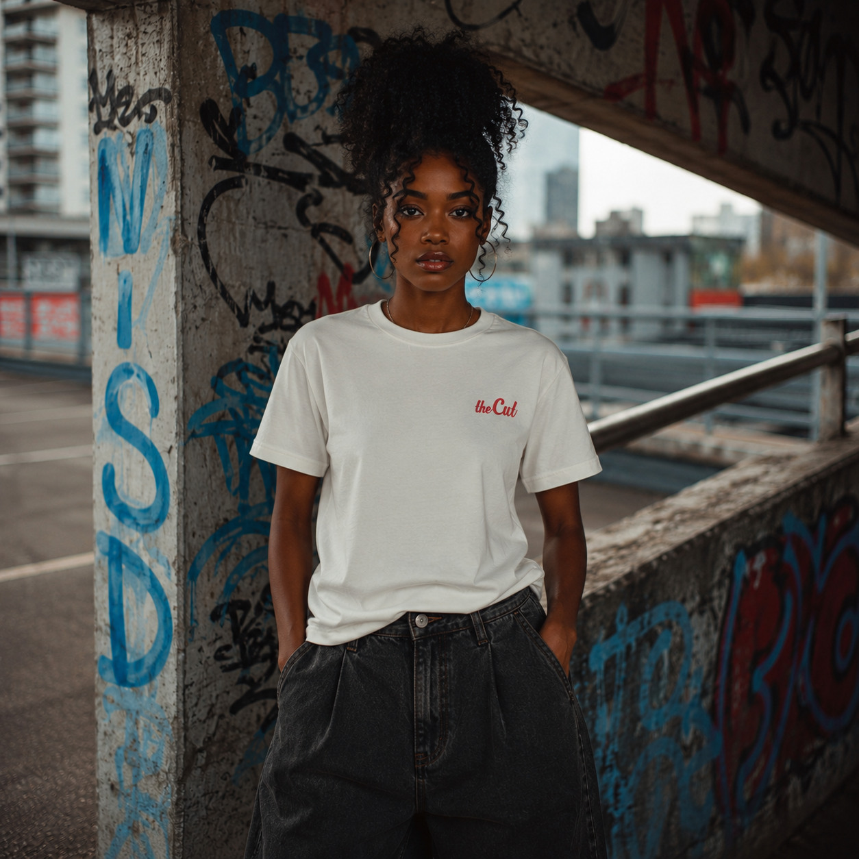 theCut Standard Shoulder T-Shirt Mild Apricot