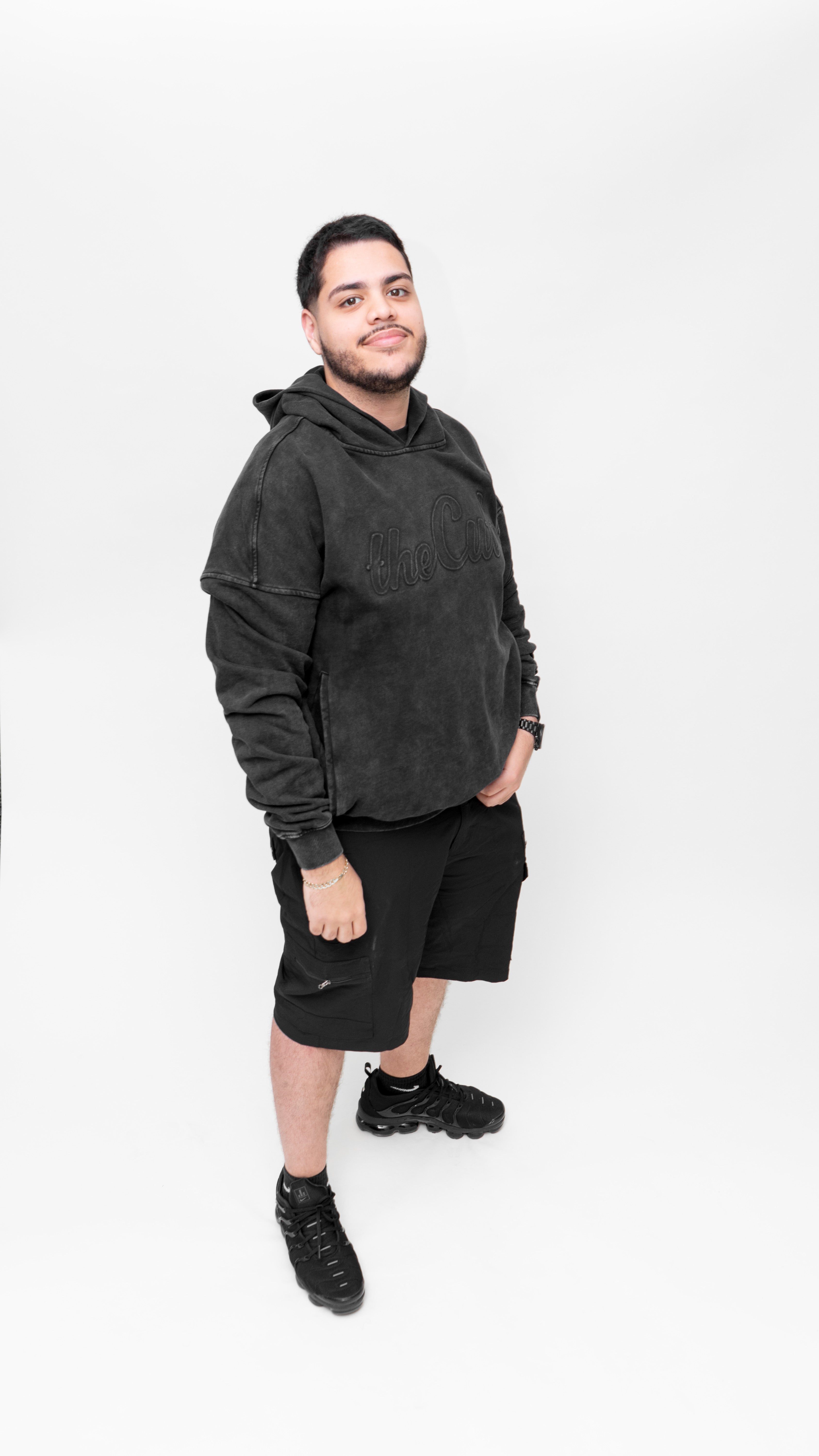 theCut Embossed Hoodie