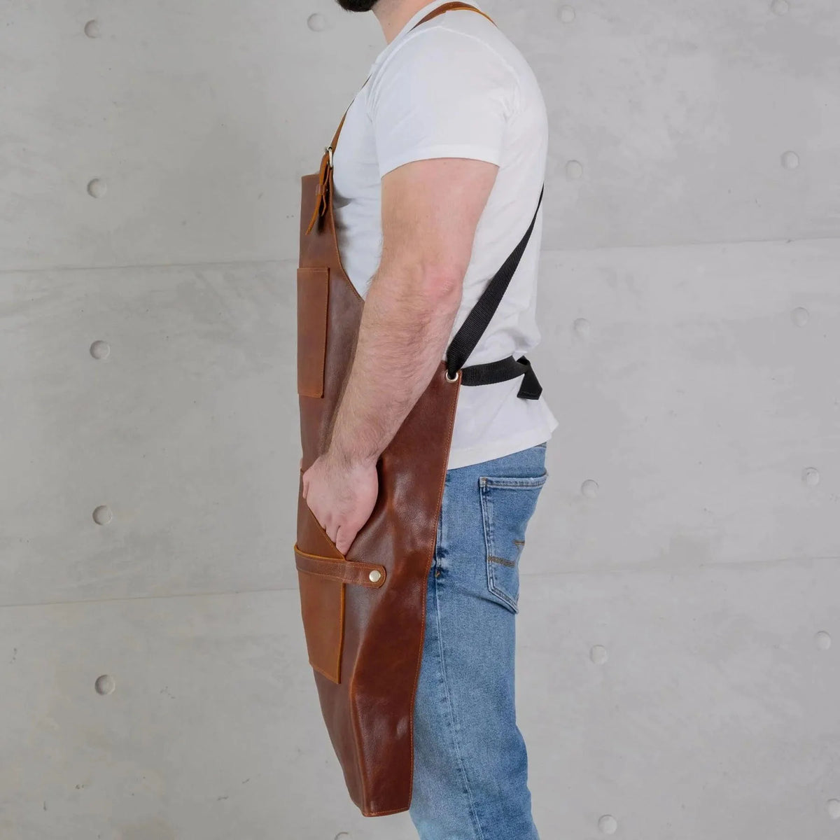 Pikore Premium Full-Grain Leather Barber Apron