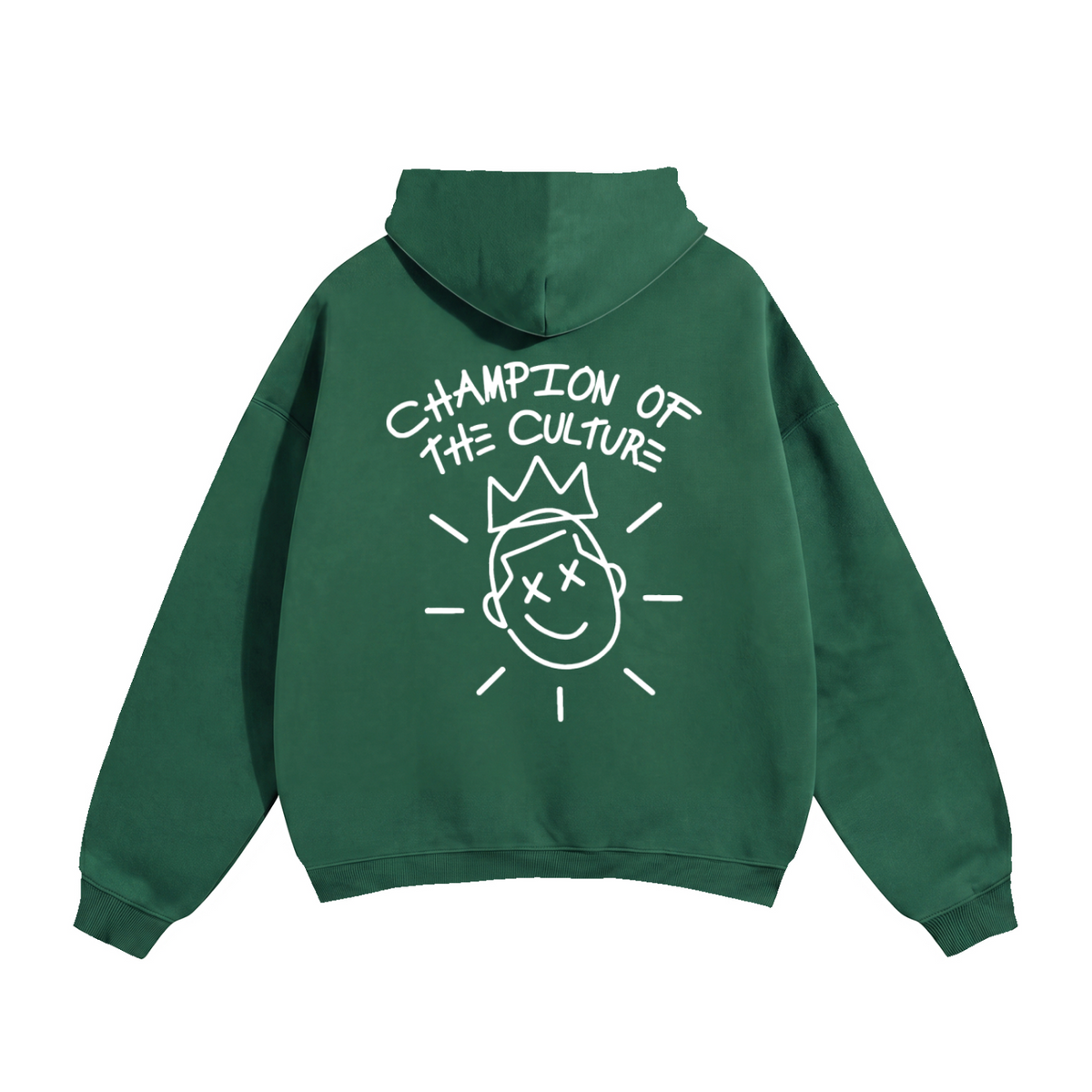 GREEN THECUT FLEECED HOODIE