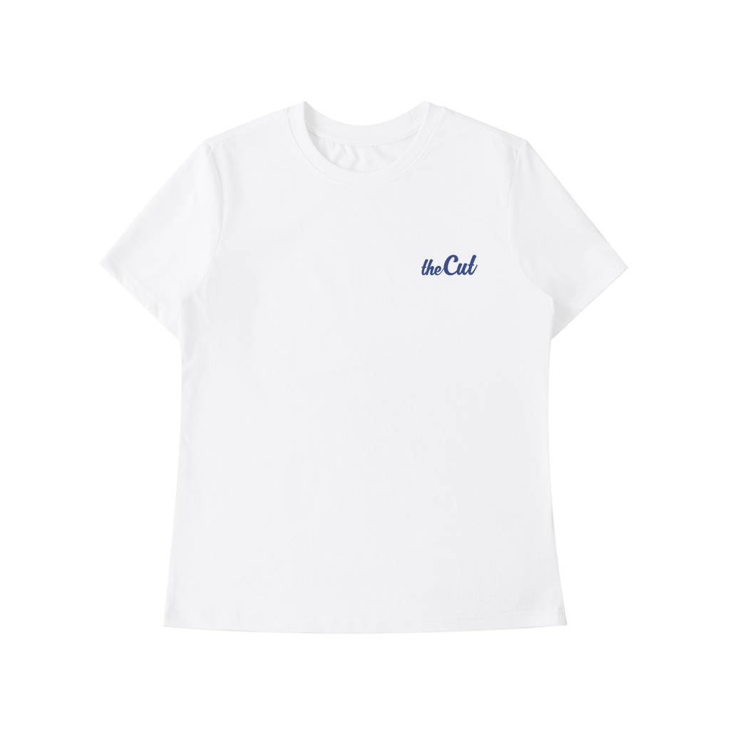 theCut Standard Shoulder T-Shirt White/Blue