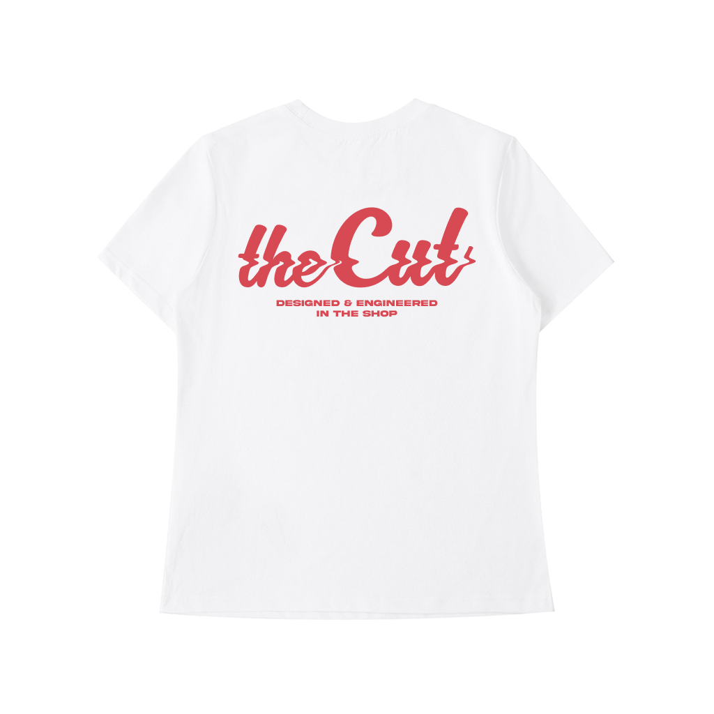 theCut Standard Shoulder T-Shirt White/Red