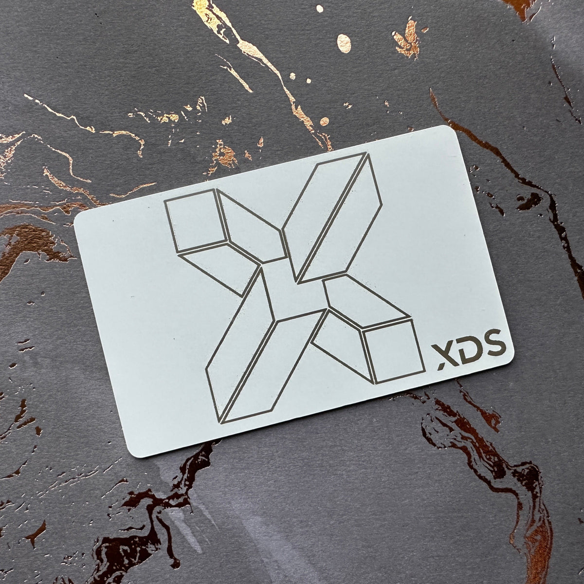 White Anodized Steel - Tap Business Card