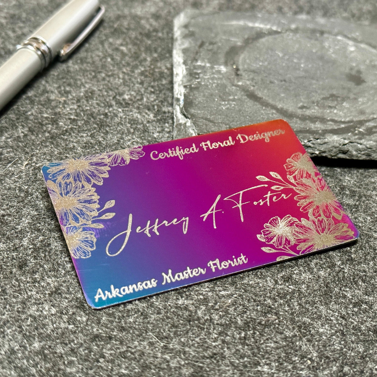 Iridescent Chrome - Tap Business Card