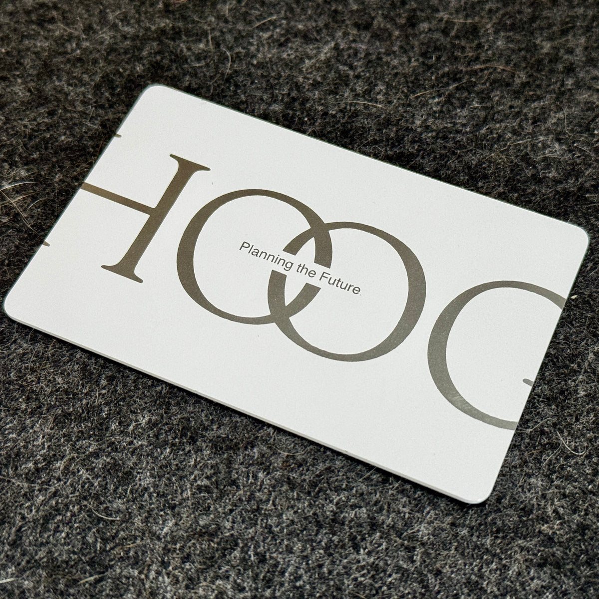 White Anodized Steel - Tap Business Card