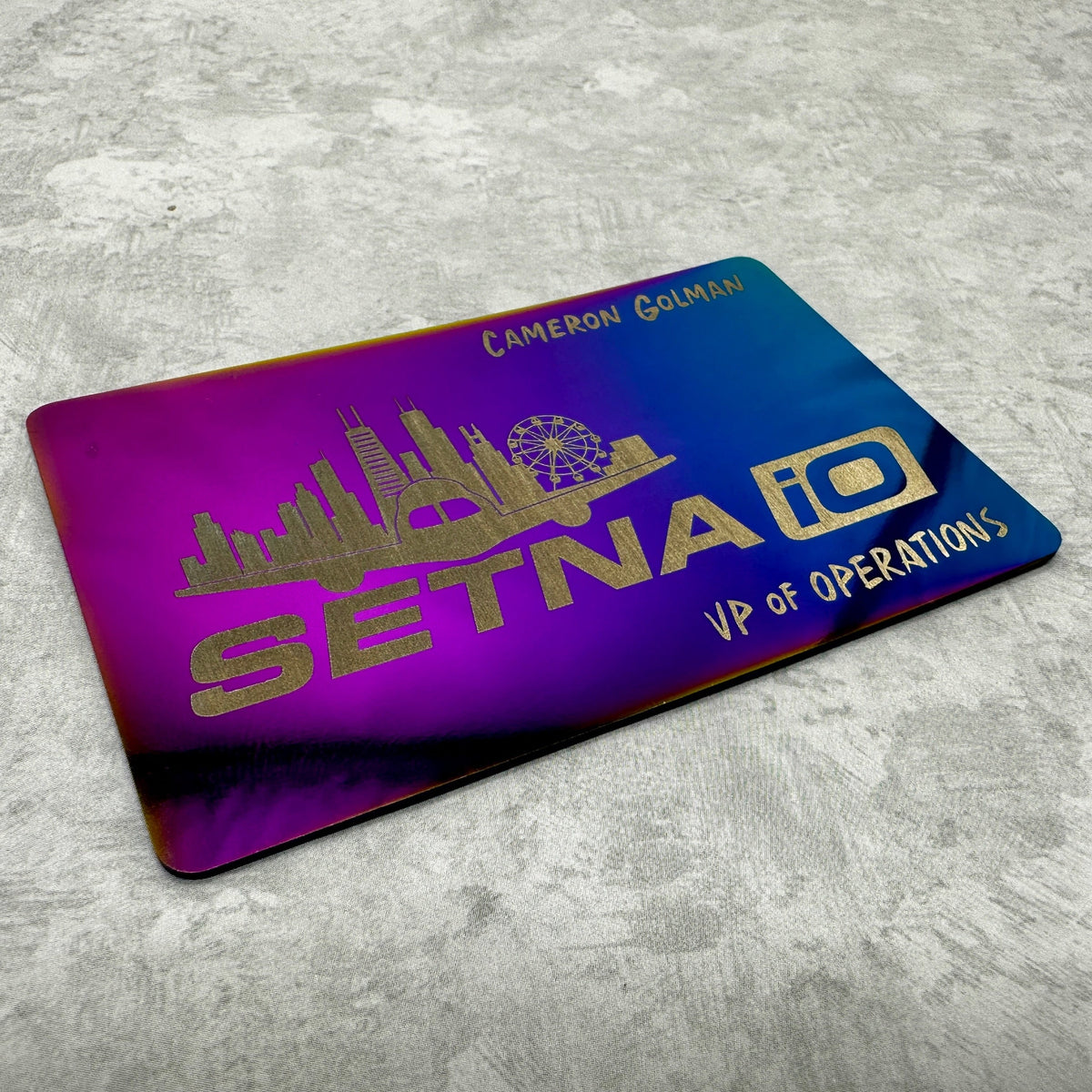 Iridescent Chrome - Tap Business Card