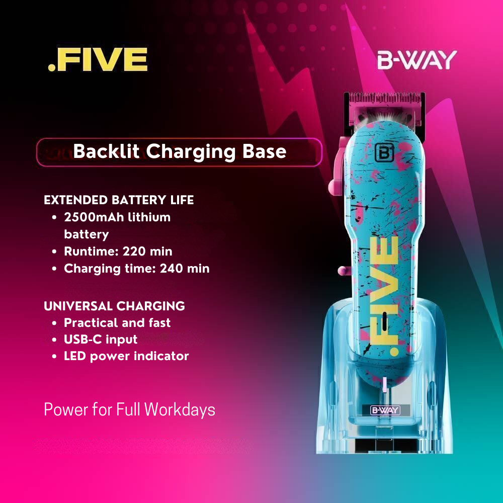 B-Way NEW Five Shorty Clipper & ZERO Shaver – Professional 2-in-1 Barber Set