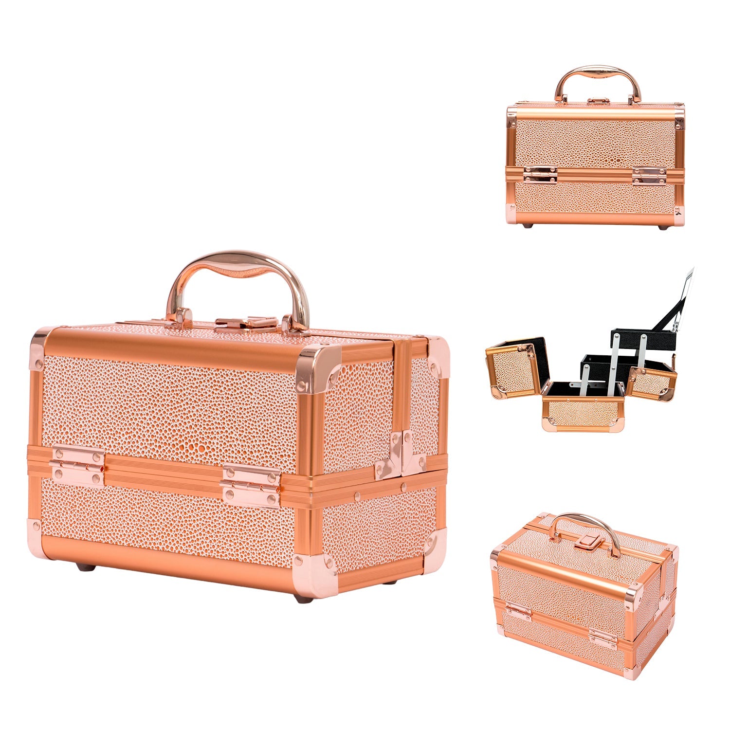 Professional Makeup Case | 3-Tier Organizer with Mirror